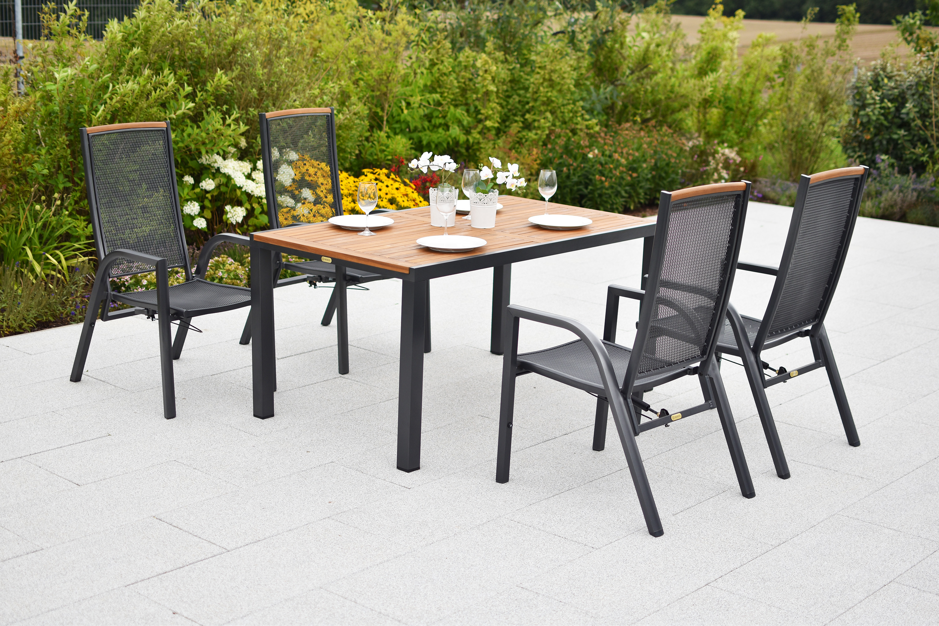 Tilos Set, 5tlg., Tisch, 150 x 90 cm