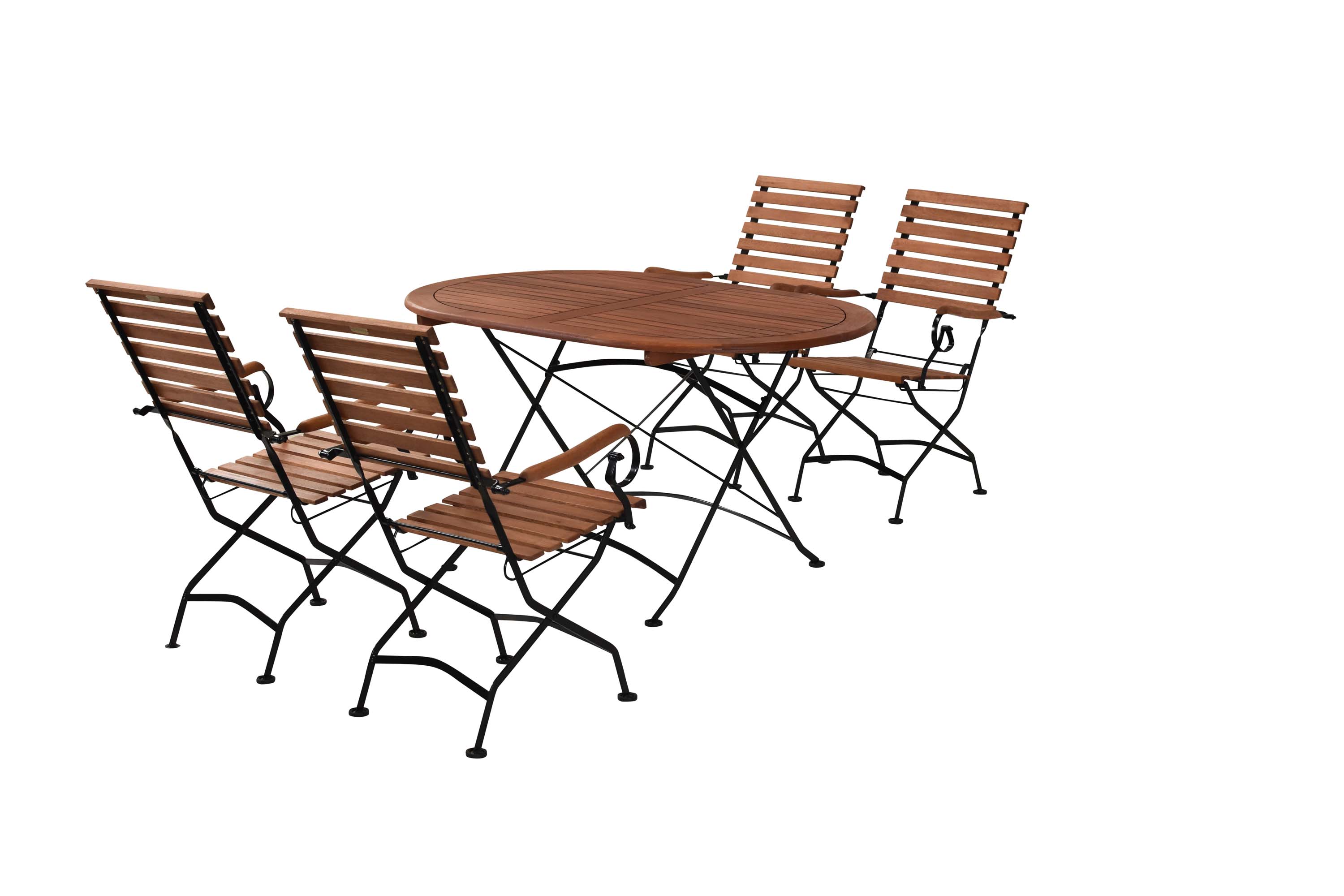 Schlossgarten Set 5tlg., 4 Klappsessel, Tisch 140 x 90 cm Schlossgarten Set 5tlg., 4 Klappsessel, Tisch 140 x 90 cm