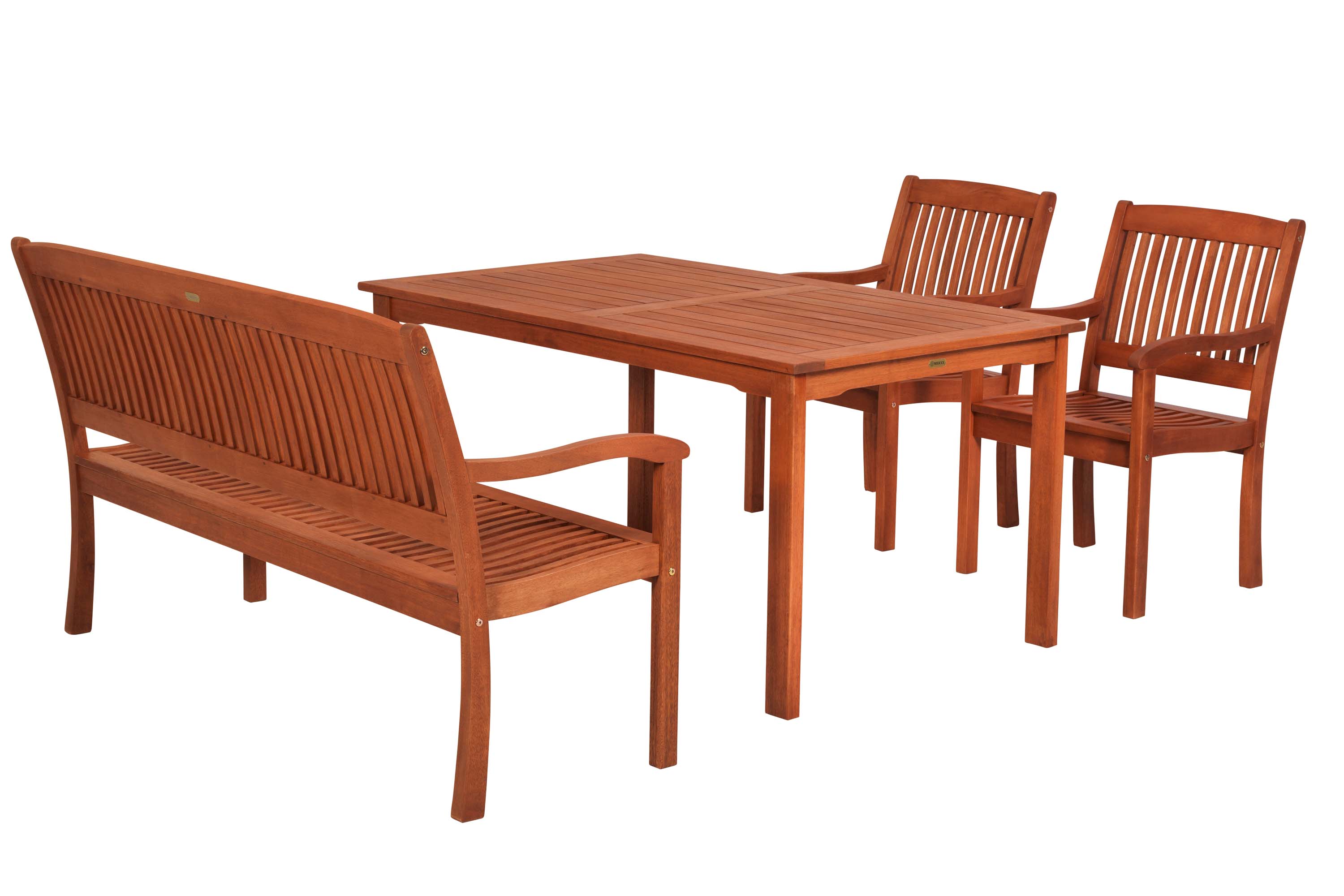 Maracaibo Set 4tlg., 2 Sessel, Bank 3-sitzig, Tisch 190 x 90 cm