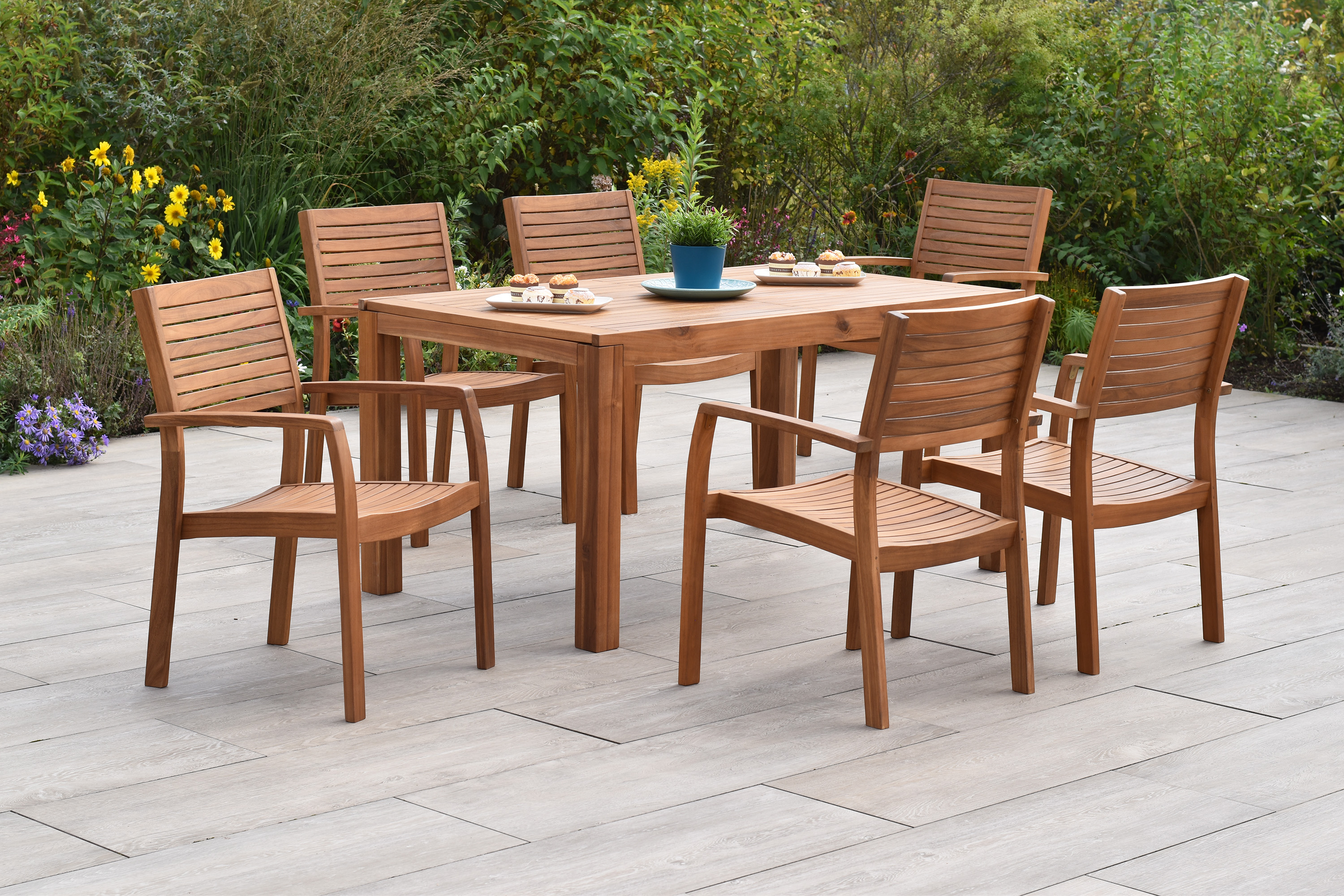 Batavia Set, 7tlg., Ausziehtisch 150/200 x 90 cm Batavia Set, 7tlg., Ausziehtisch 150/200 x 90 cm