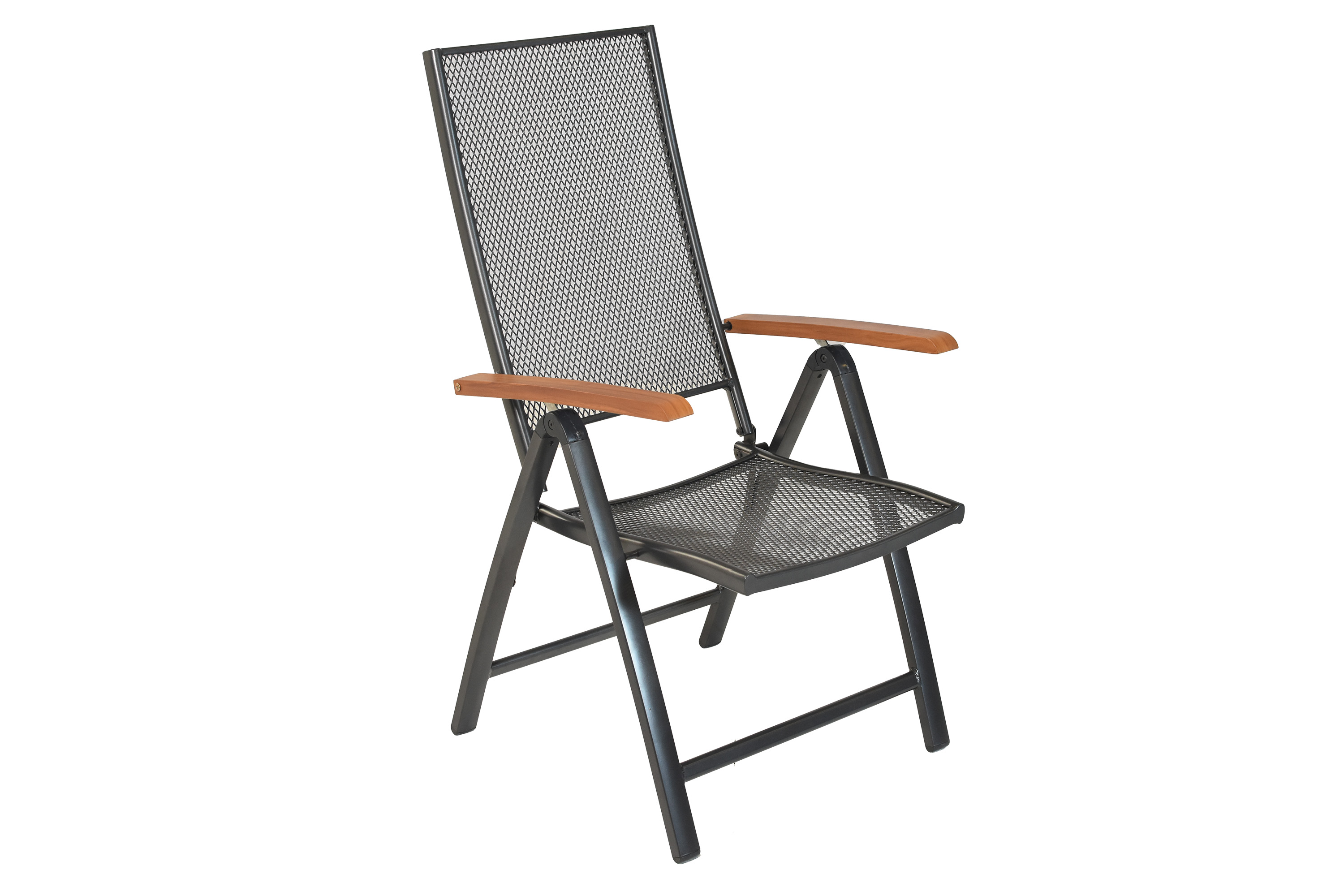 Thasos Set 5tlg., 4 Klappsessel, Tisch 150 x 90 cm, folierte Tischplatte in Holzoptik