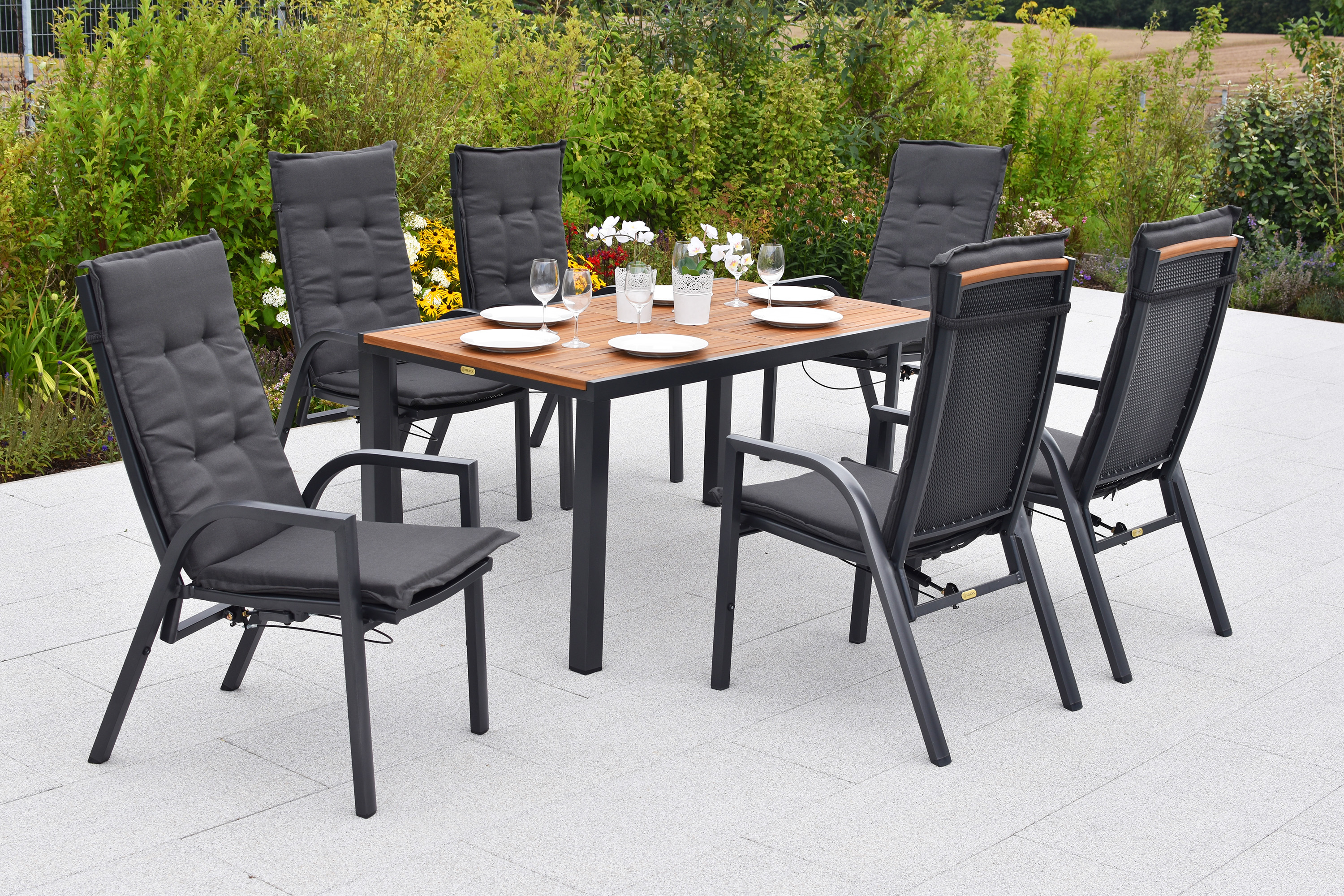 Tilos Set, 13tlg., Tisch 150 x 90 cm, inkl. Kissen Tilos Set, 13tlg., Tisch 150 x 90 cm, inkl. Kissen