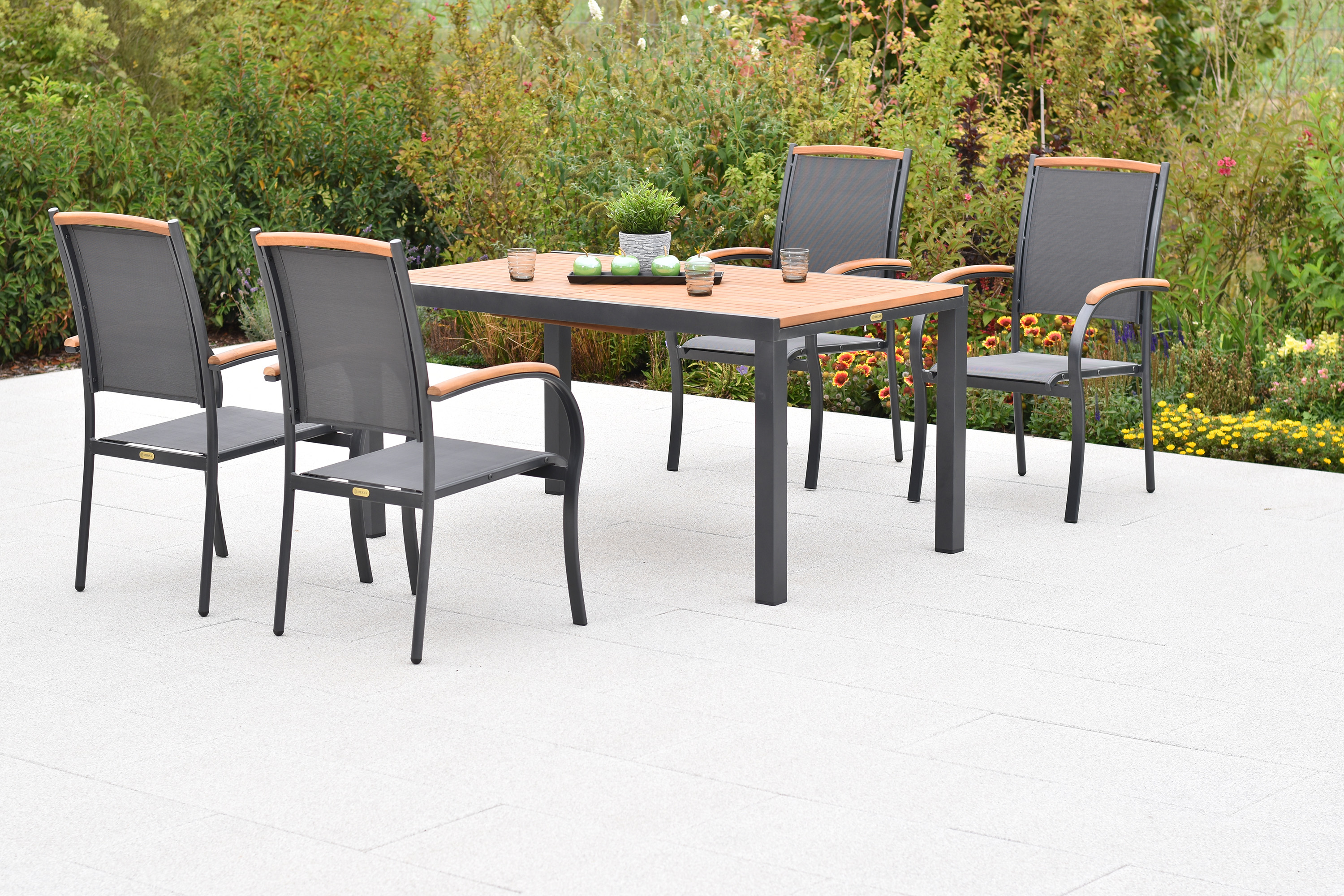 Siena Set, 5tlg., Ausziehtisch 150/200 x 90 cm Siena Set, 5tlg., Ausziehtisch 150/200 x 90 cm
