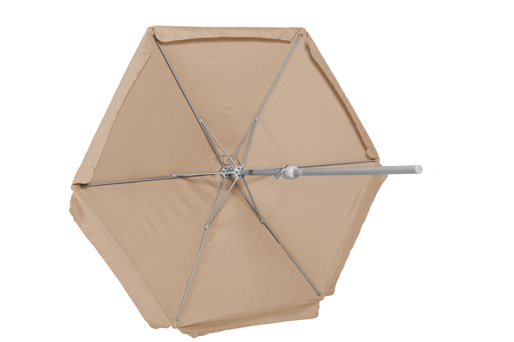 Schirm-rund-beige-2 Schirm Ø 270 cm, 38 mm Rohr, beige