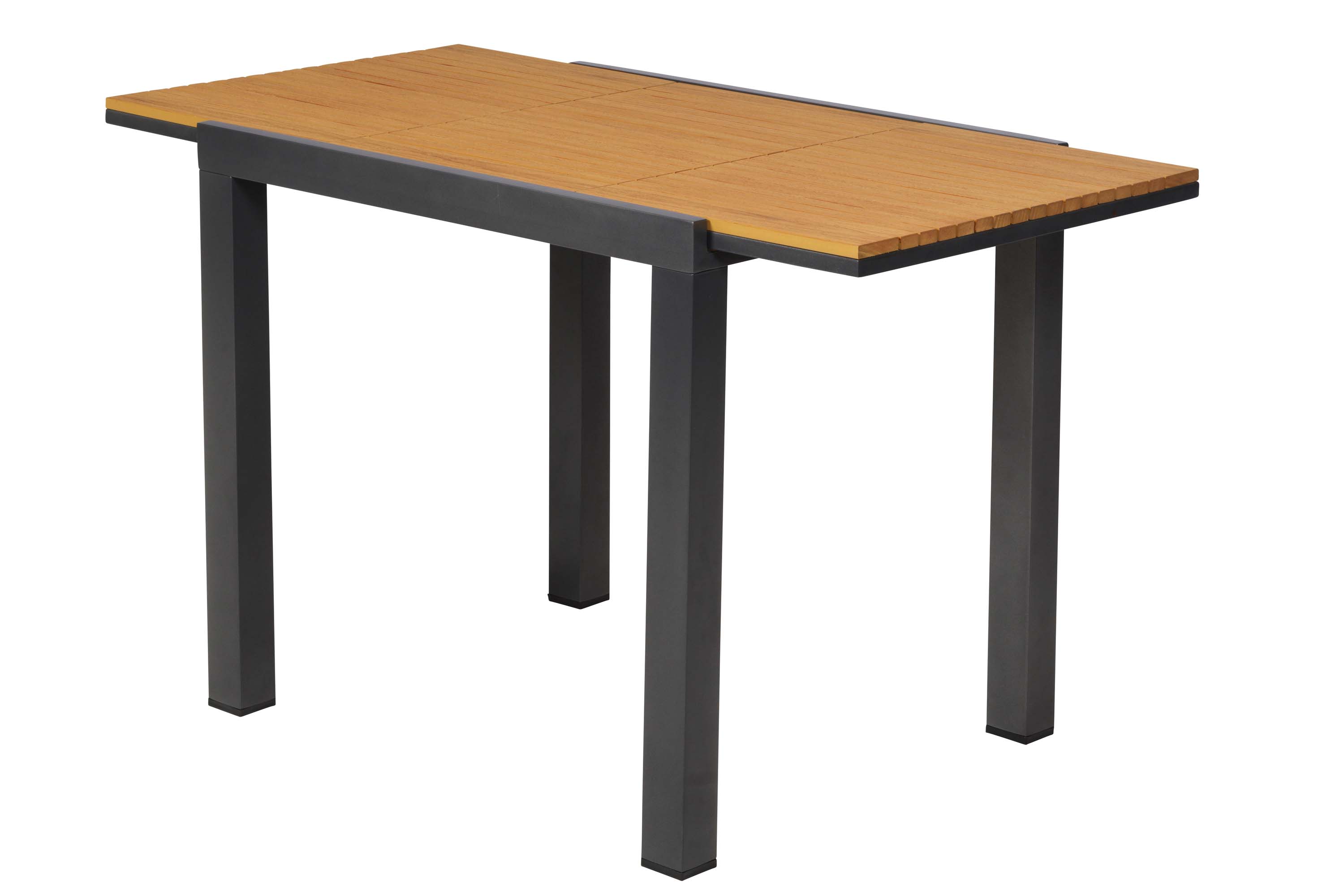 Balkon Ausziehtisch 80 (120) x 70 cm, Tischplatte aus Polywood