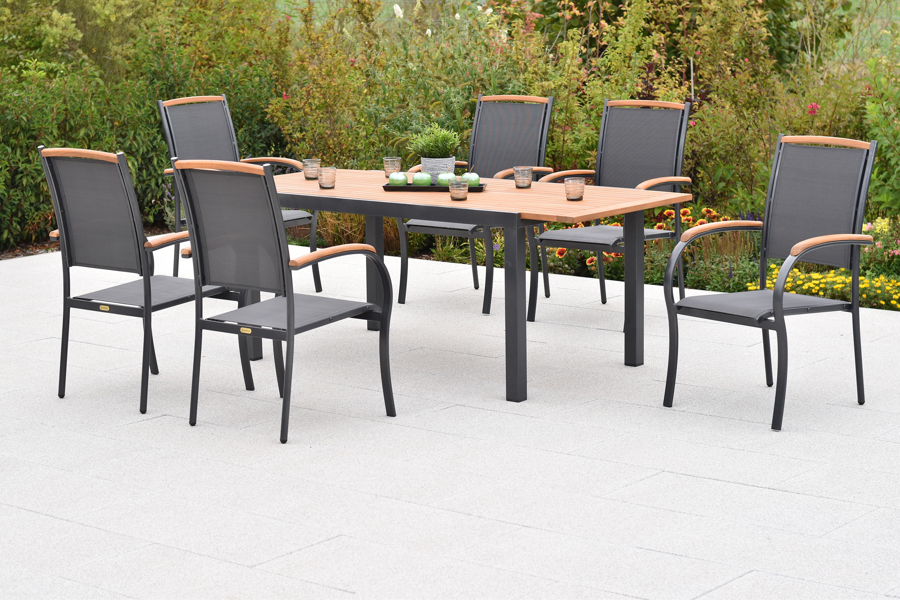 Siena Set, 7tlg., Ausziehtisch 150/200 x 90 cm Siena Set, 7tlg., Ausziehtisch 150/200 x 90 cm
