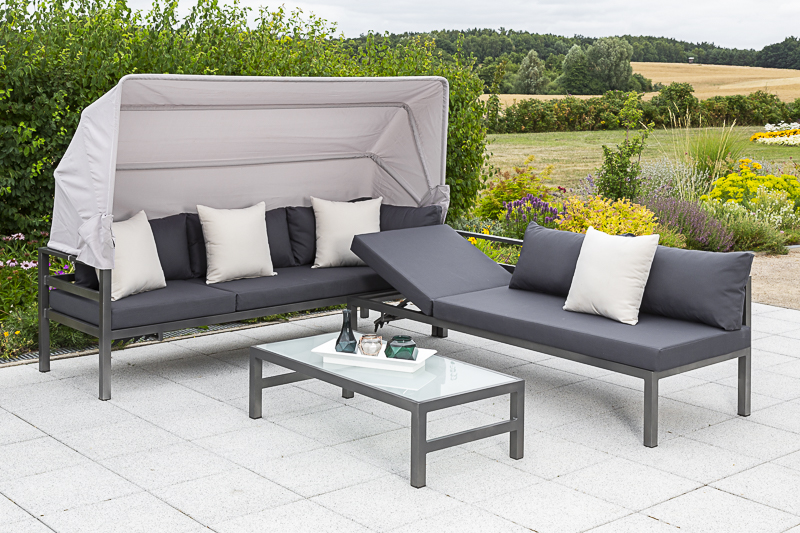 Amaro-Eckse-26555-217-NB-5 Amaro Eckset mit Dach, Kopfteil verstellbar, inkl. Kissen