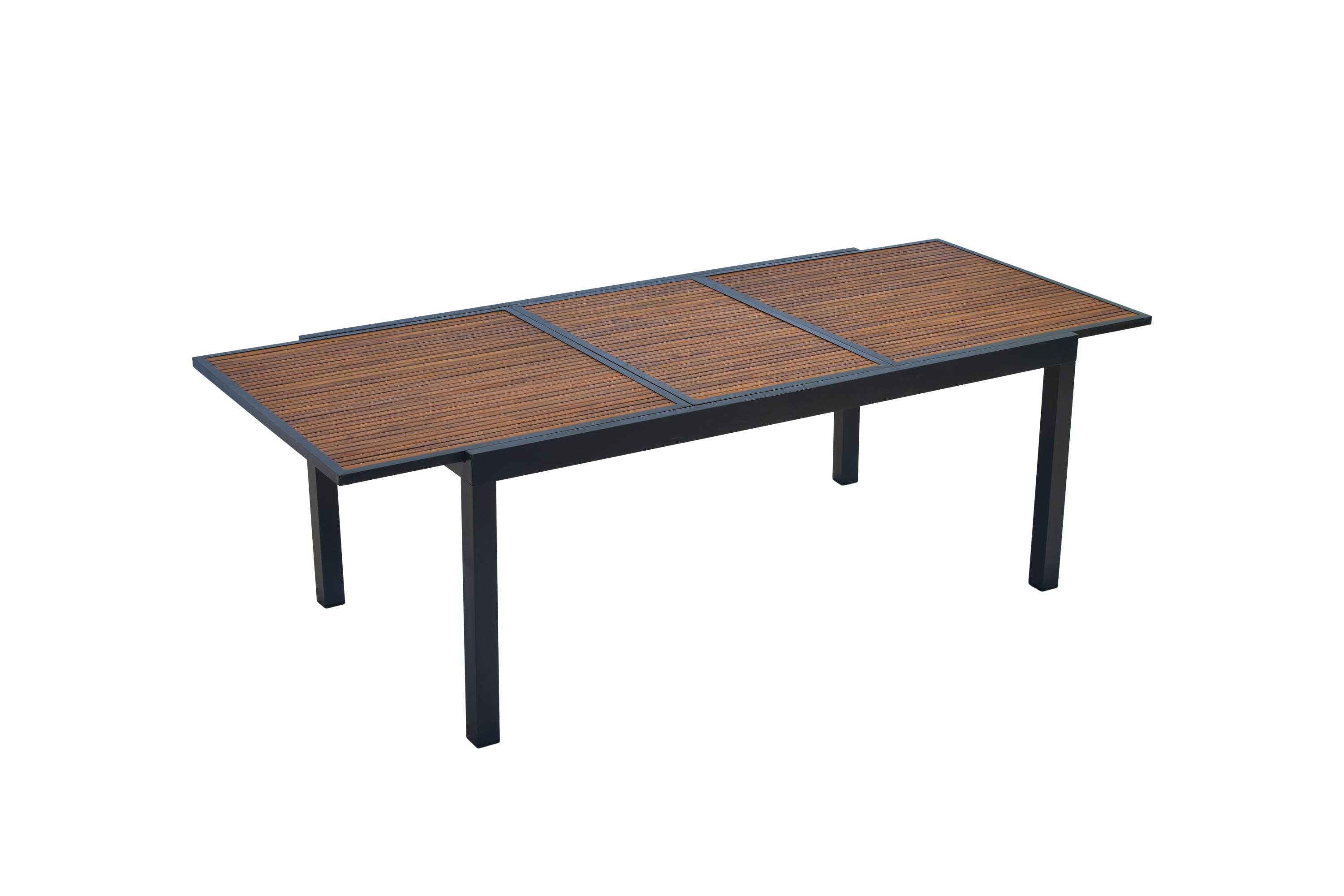 Paxos Set, 7tlg., 6 Stapelsessel, Ausziehtisch 180/240 x 100 cm, graphit Paxos Set, 7tlg., 6 Stapelsessel, Ausziehtisch 180/240 x 100 cm, graphit