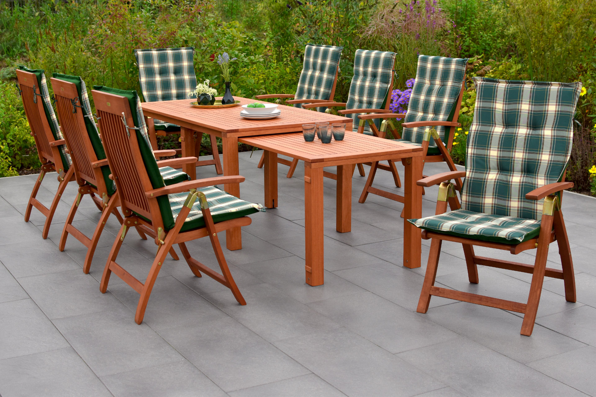 Comodoro Set 17tlg. Flex-Ausziehtisch 185/370 x 90 cm Comodoro Set 17tlg. Flex-Ausziehtisch 185/370 x 90 cm
