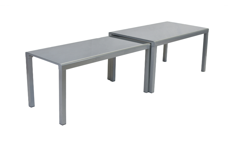Flex-AZ-Tisch-Alu-26500-219-MX-3 Flex-Ausziehtisch, 160/320 x 78 cm, silber
