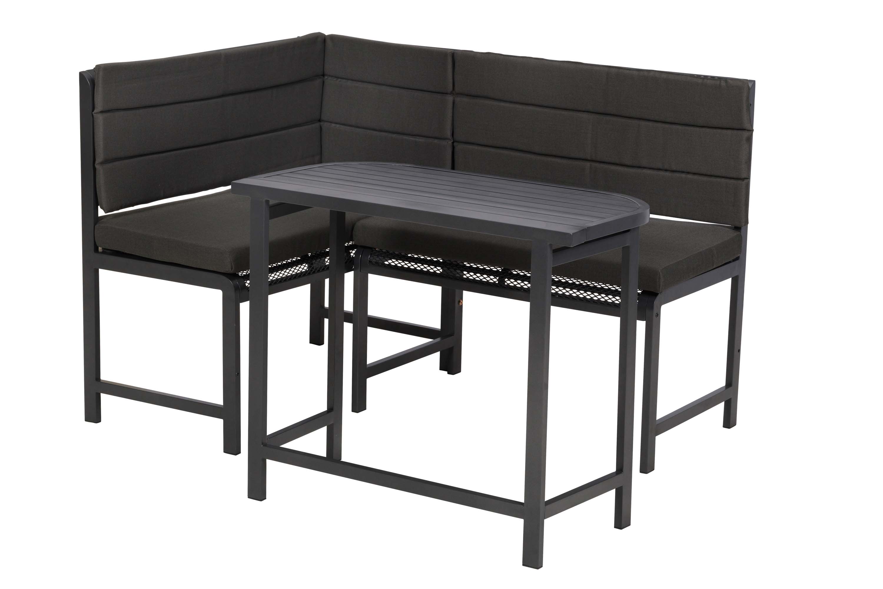 Elos Eckbank Set, 1 Eckbank, Klappentisch 90 x 50 cm, inkl. Kissen