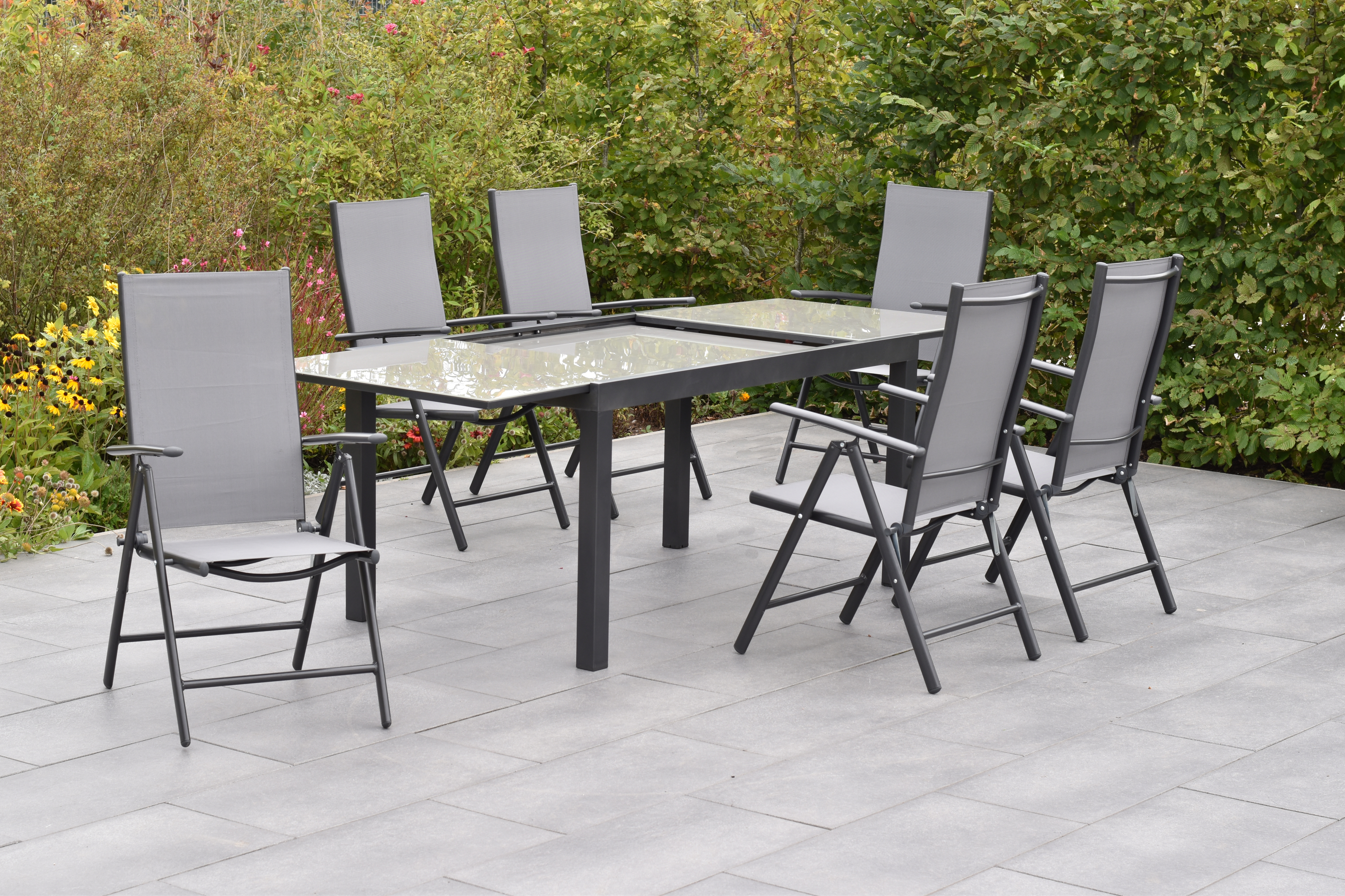 50872-309-3 Amalfi Set, 7 tlg., Ausziehtisch 200/300 x 110 cm
