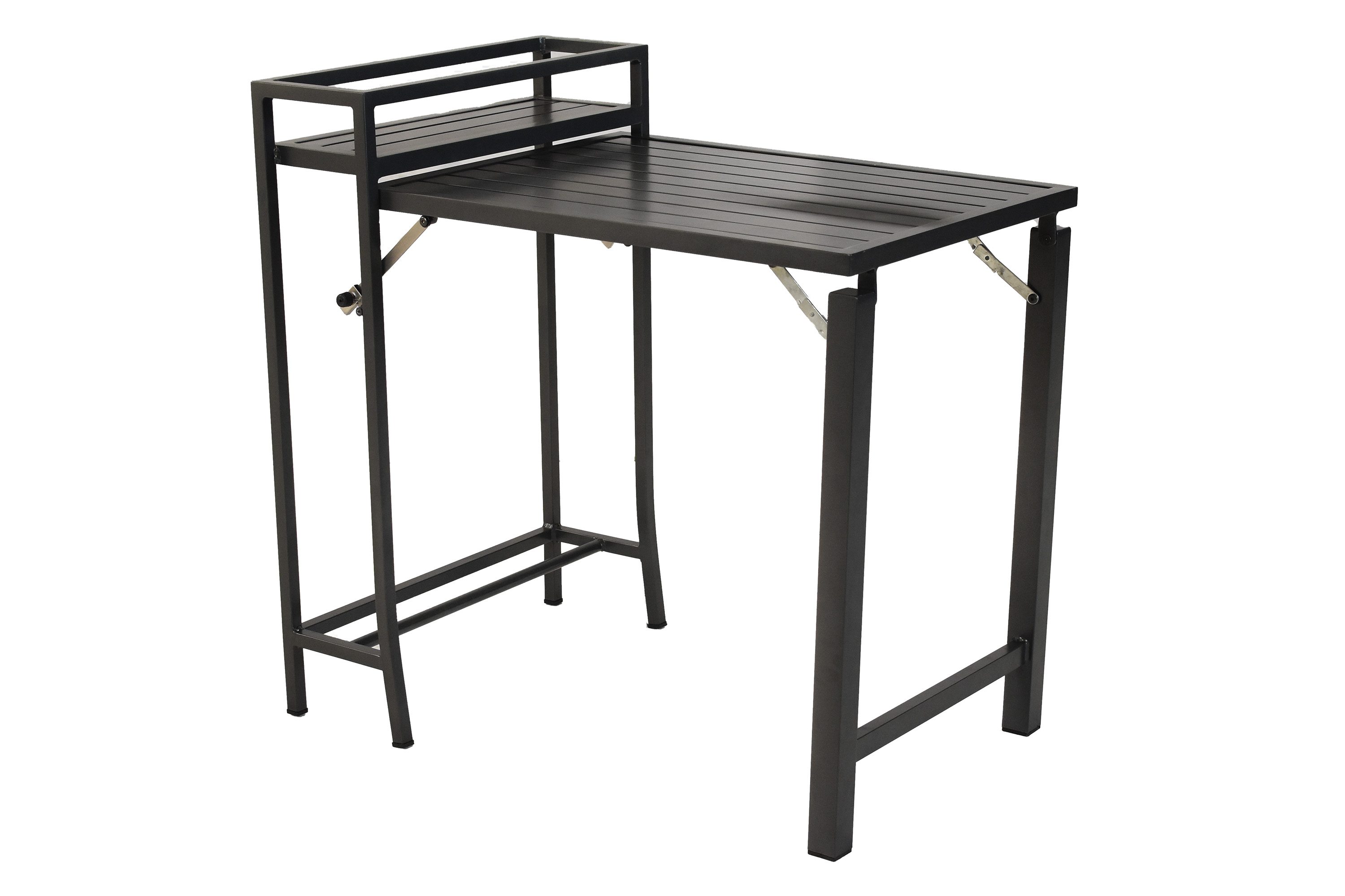 Delos Set 3tlg., 2 Bistrosessel, stapelbar, Balkonklappentisch 23/91 x 60 cm