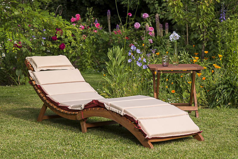 4033662994215-1 Ipanema Set, 2tlg., Hocker 50 x 50 cm, rot/beige, inkl. Kissen
