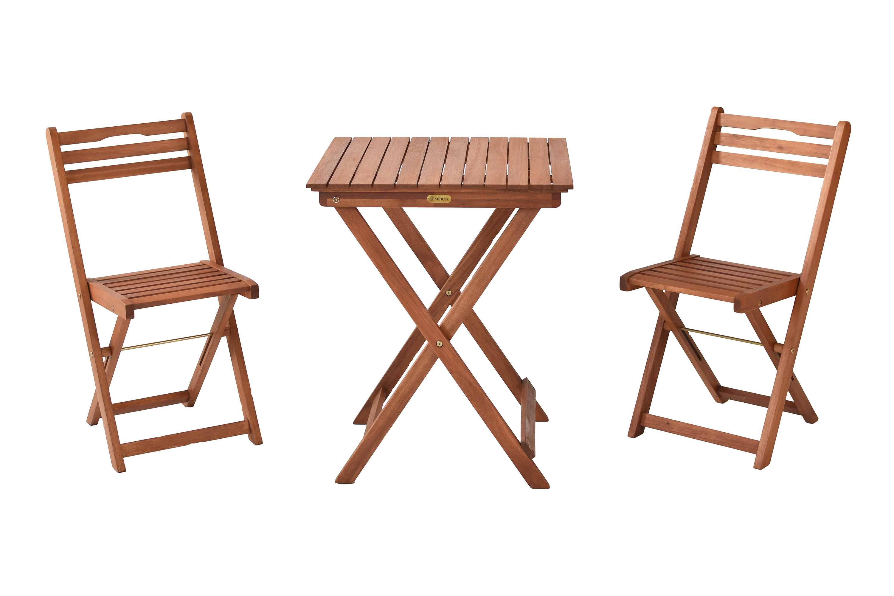 Porto Set 3tlg., 2 Klappstühle, Klapptisch 60 x 60 cm