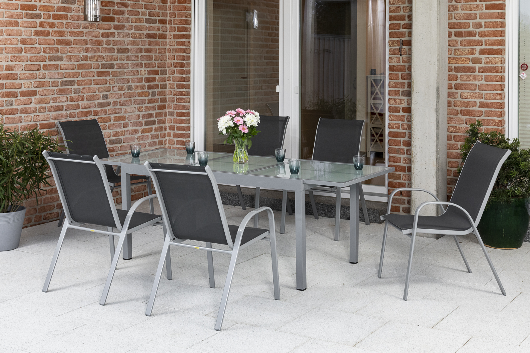 50571-307-2 Sorento Set, 7tlg., Ausziehtisch 120/180 x 90 cm