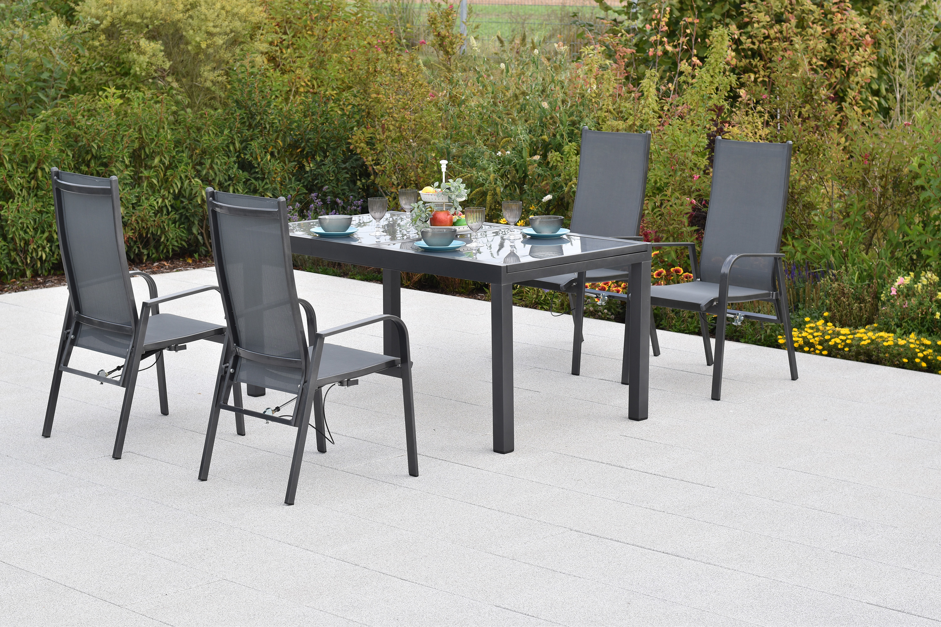Alassio Set, 5tlg., Ausziehtisch 150/210 x 90 cm Alassio Set, 5tlg., Ausziehtisch 150/210 x 90 cm