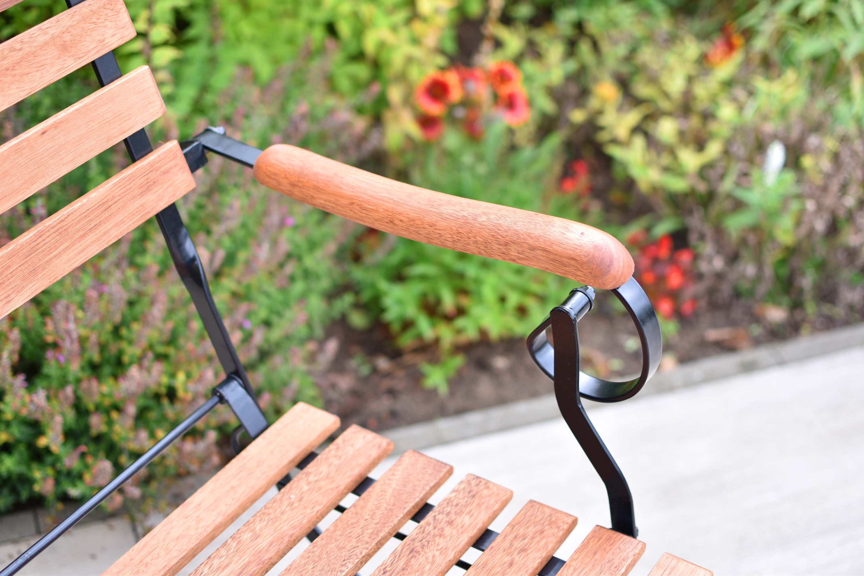 Schlossgarten Set 7tlg., 6 Klappsessel, Ausziehtisch 100/150 x 90 cm