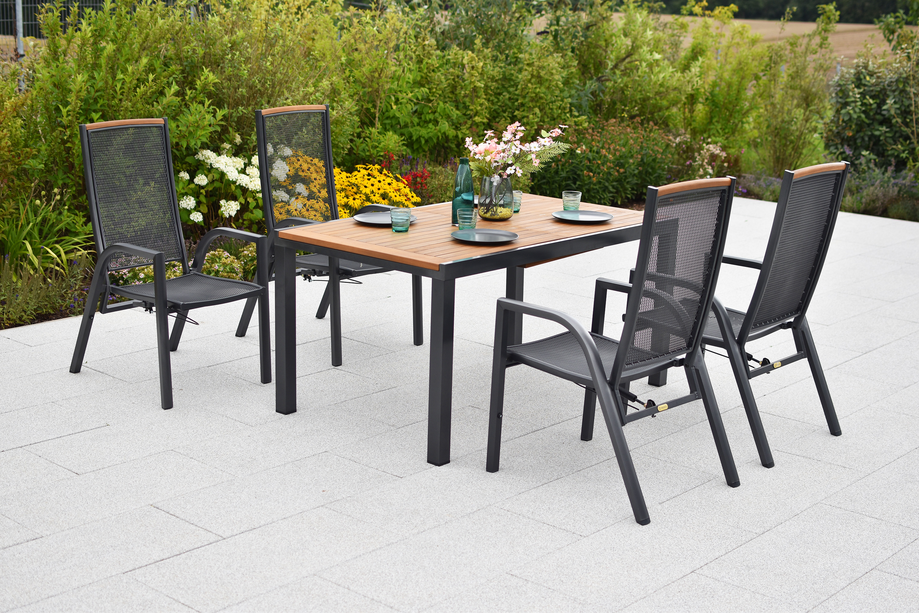 Tilos Set, 5tlg., Ausziehtisch 150/200 x 90 cm Tilos Set, 5tlg., Ausziehtisch 150/200 x 90 cm