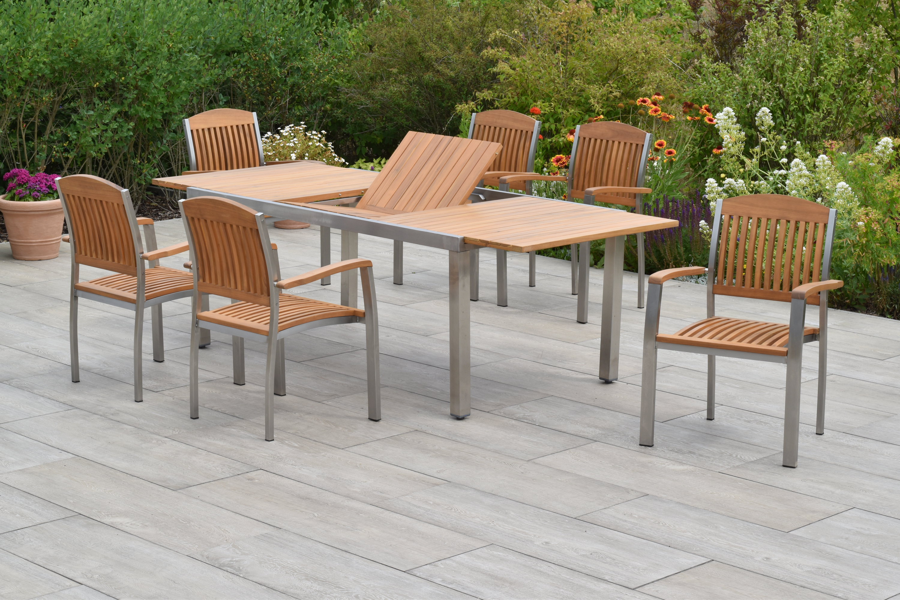 50854-011-3 Keros Set, 7tlg., Ausziehtisch 180/240 x 100 cm