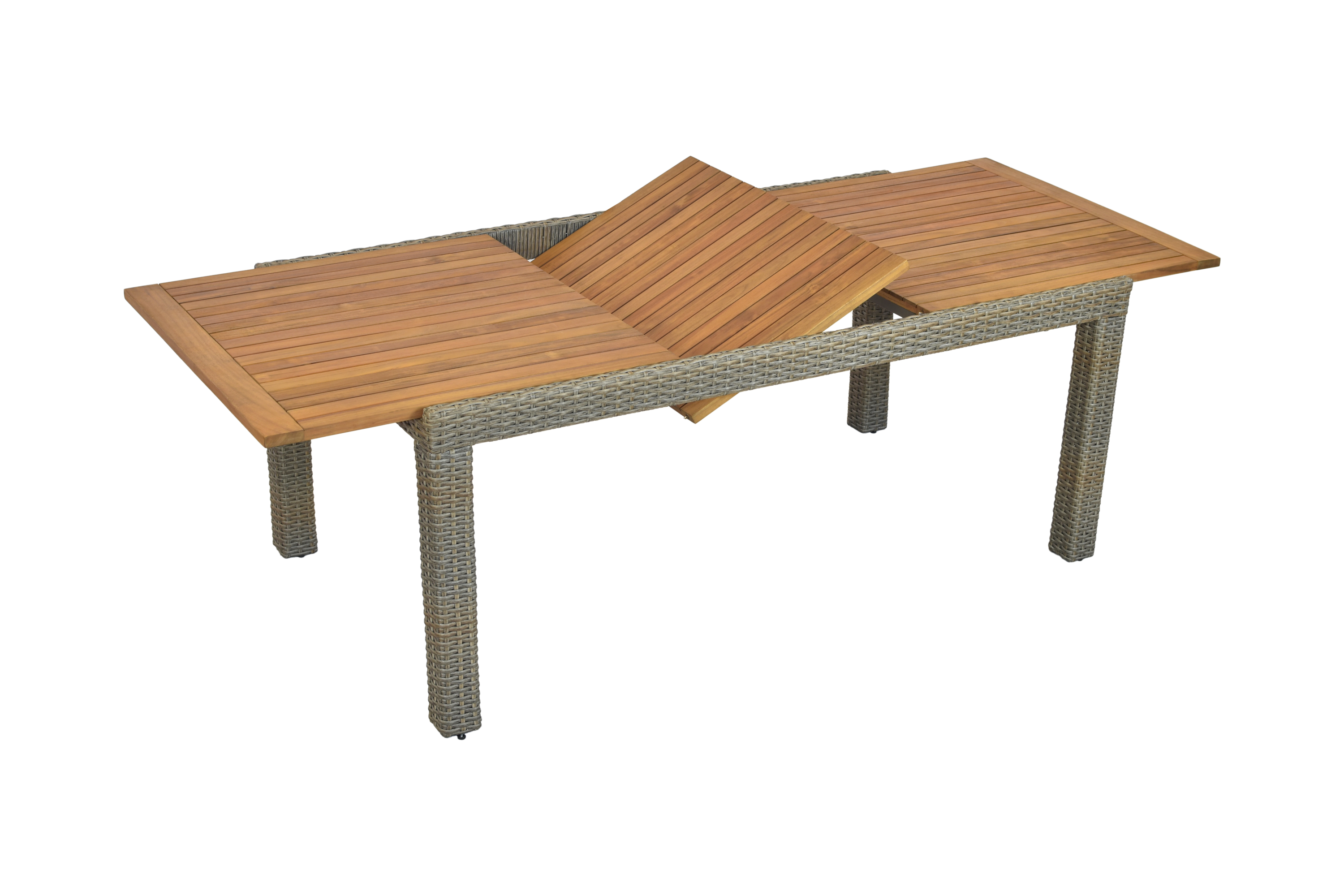 28390-277-2 Ausziehtisch, 180/240 x 100 cm, steinbeige/natur