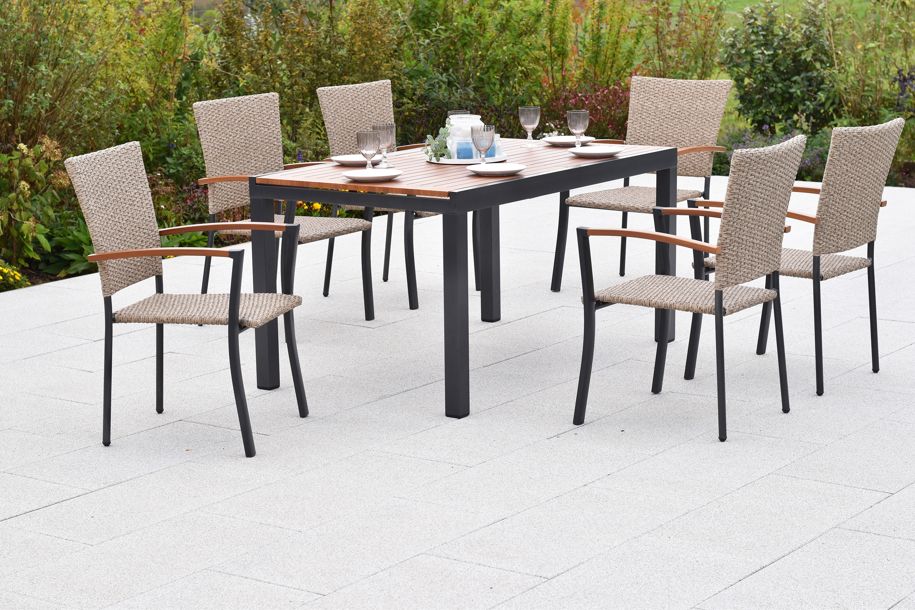 Teramo Set, 7tlg., Ausziehtisch 150/200 x 90 cm Teramo Set, 7tlg., Ausziehtisch 150/200 x 90 cm