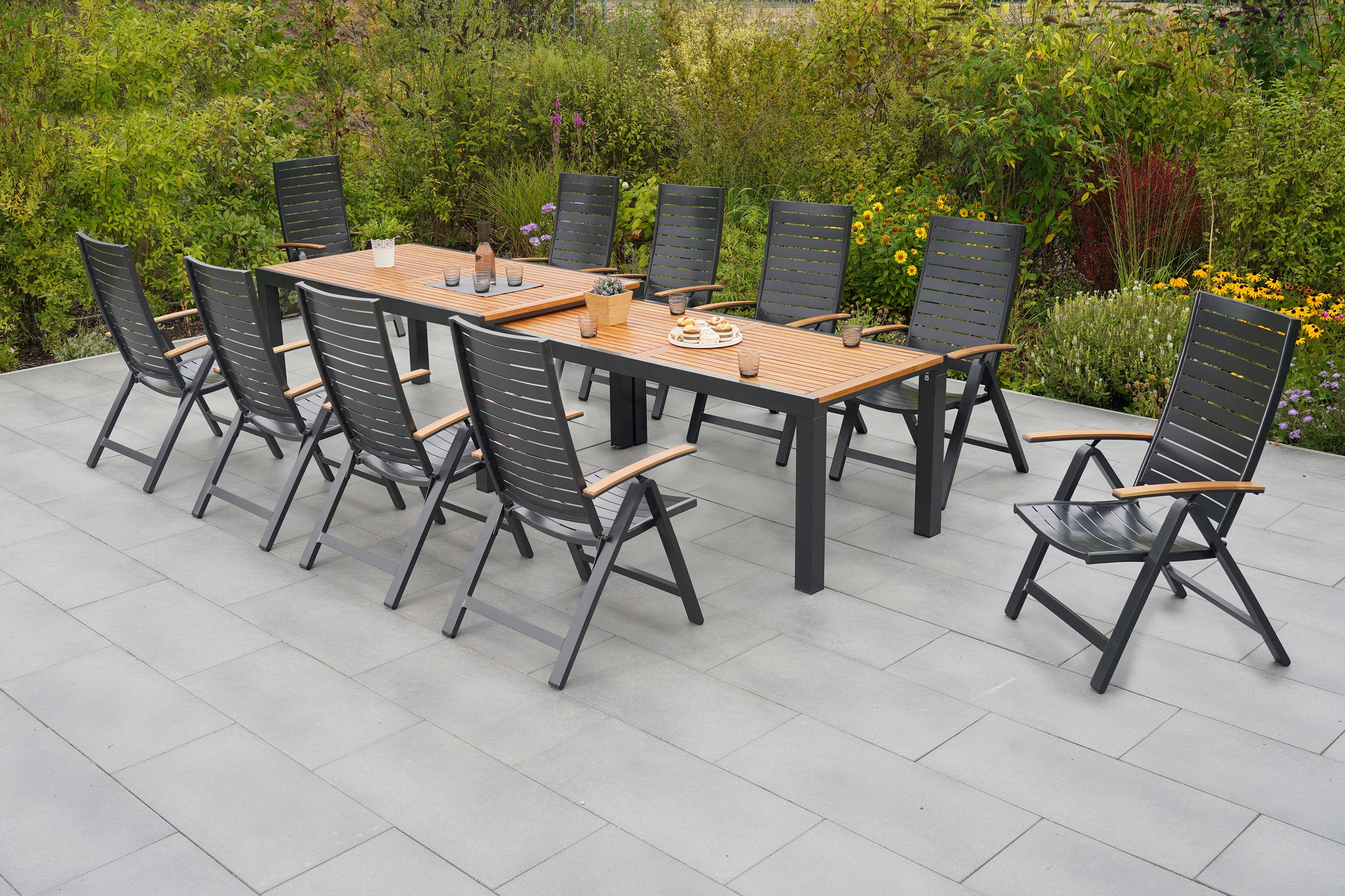 Astros Set 11tlg. Flex-Ausziehtisch 180/300 x 100 cm Astros Set 11tlg. Flex-Ausziehtisch 180/300 x 100 cm