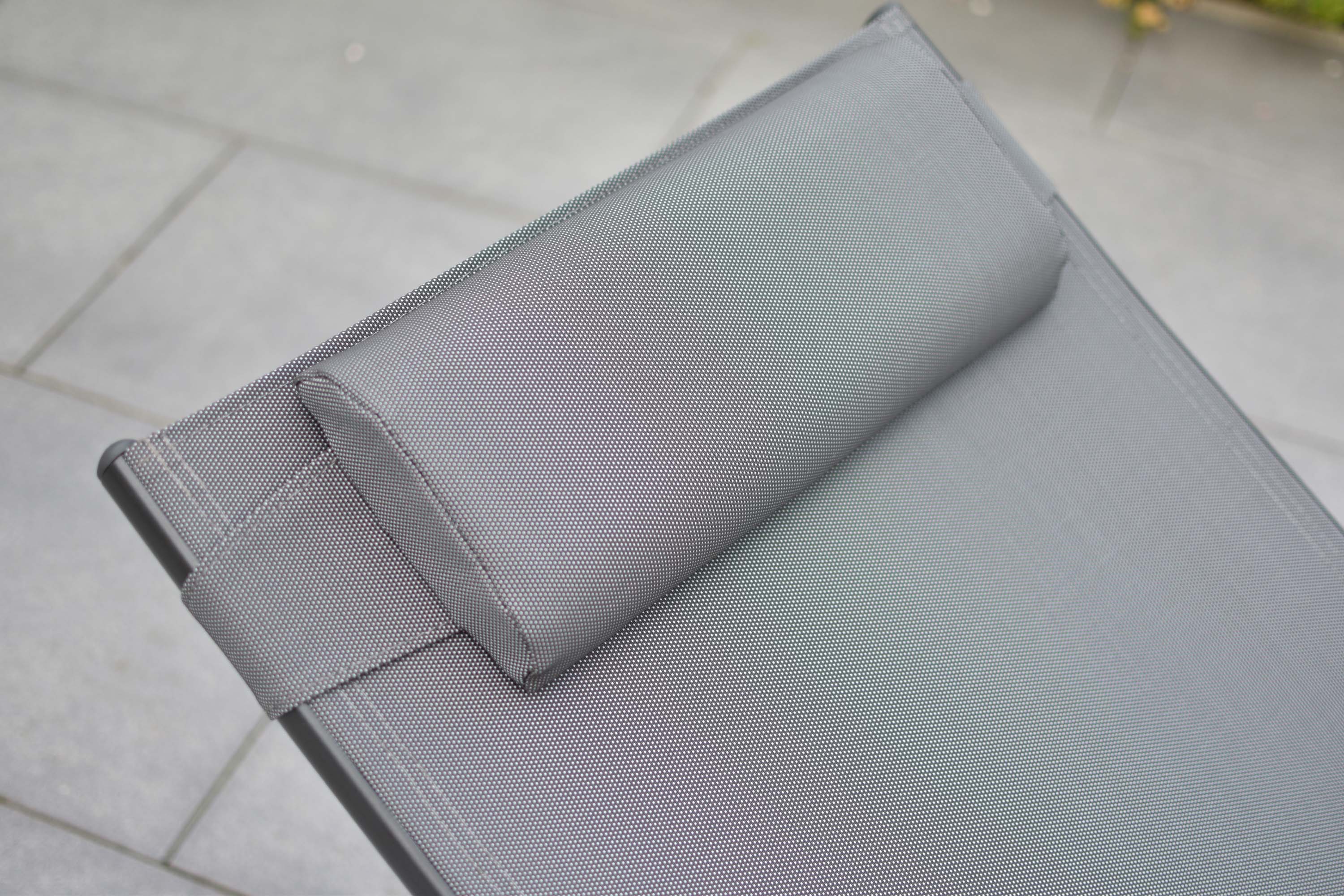 Tessin Liege, inkl. Kopfkissen, graphit/grau