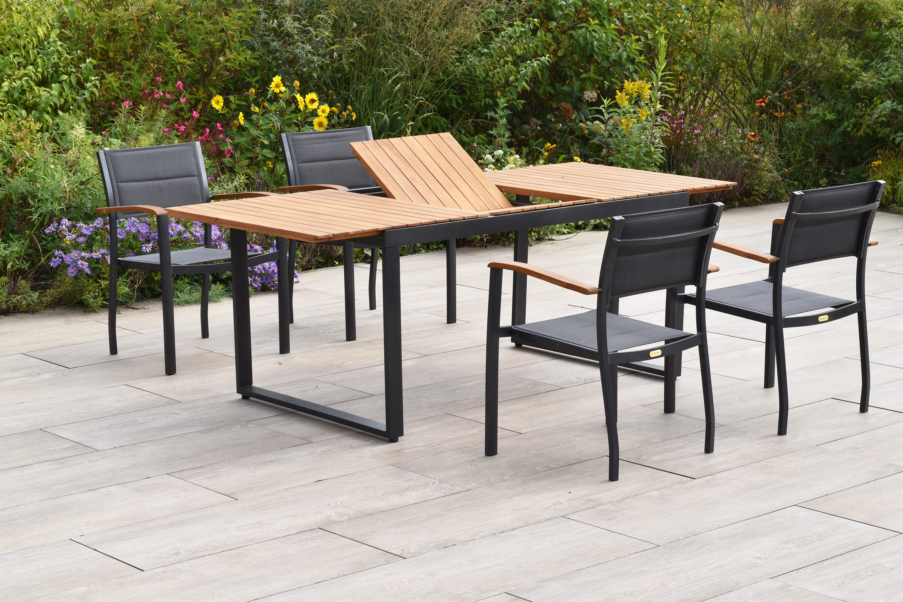 Paxos Set, 5tlg., Tisch 150/200 x 90 cm Paxos Set, 5tlg., Tisch 150/200 x 90 cm