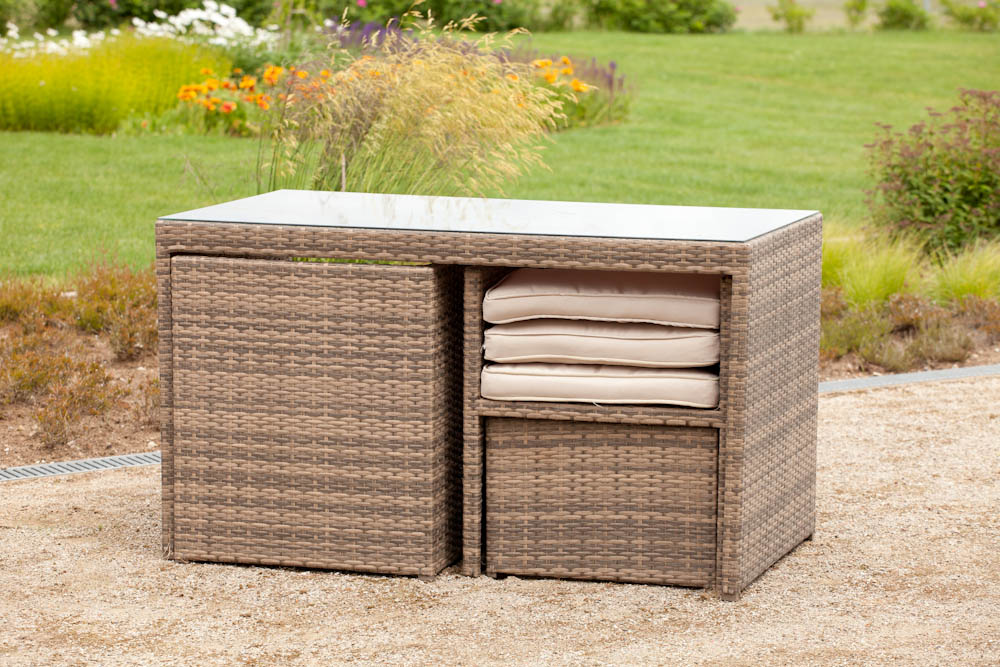 Merano-Set-11tlg-savannagrau-28318-228-BJ-1 Merano Balkonset, 11tlg., Tisch 69 x 127 cm, inkl. Kissen