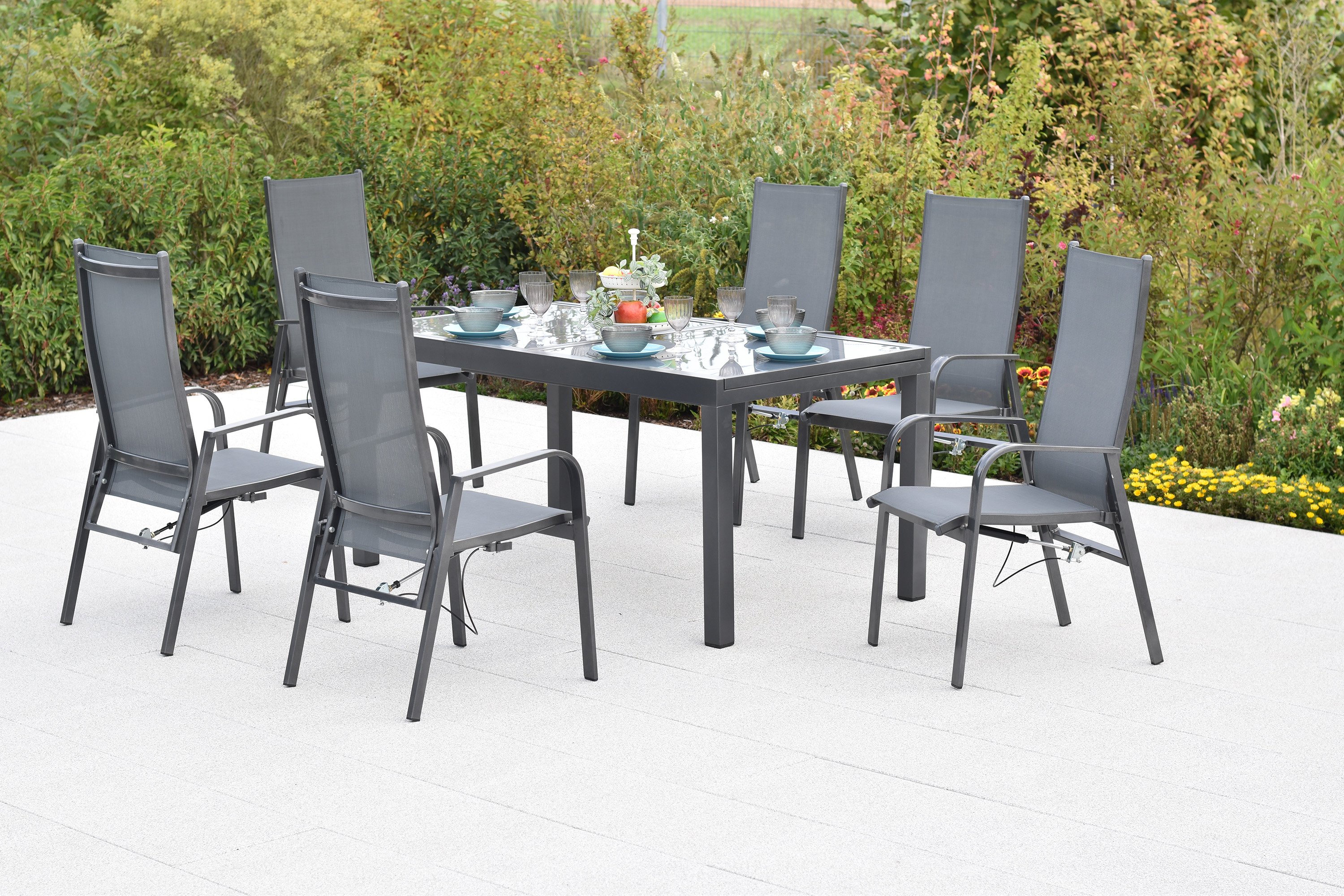 Alassio Set, 7tlg., Ausziehtisch 150/210 x 90 cm Alassio Set, 7tlg., Ausziehtisch 150/210 x 90 cm