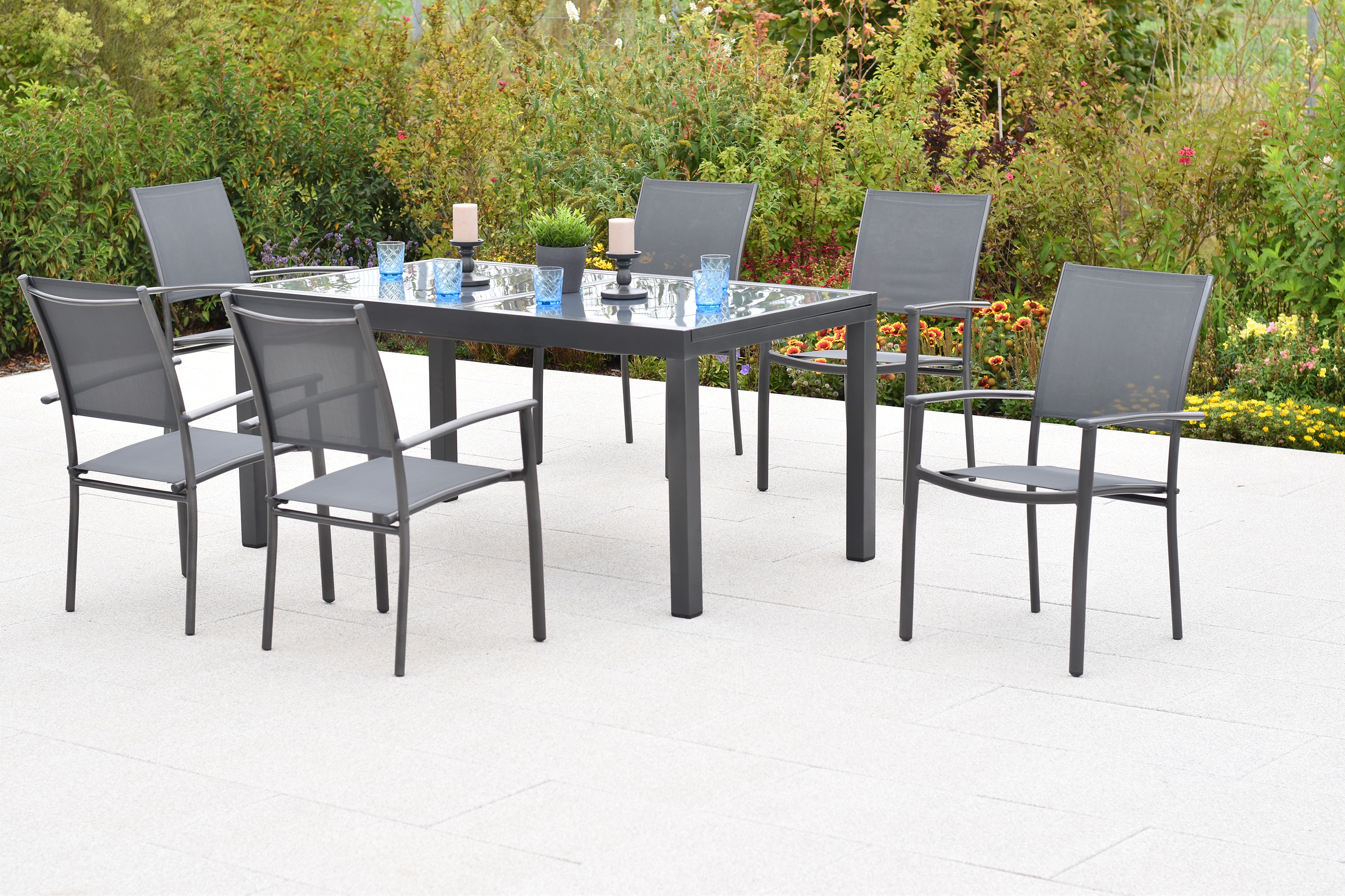 Milano Set, 7tlg., Ausziehtisch 150/210 x 90 cm Milano Set, 7tlg., Ausziehtisch 150/210 x 90 cm