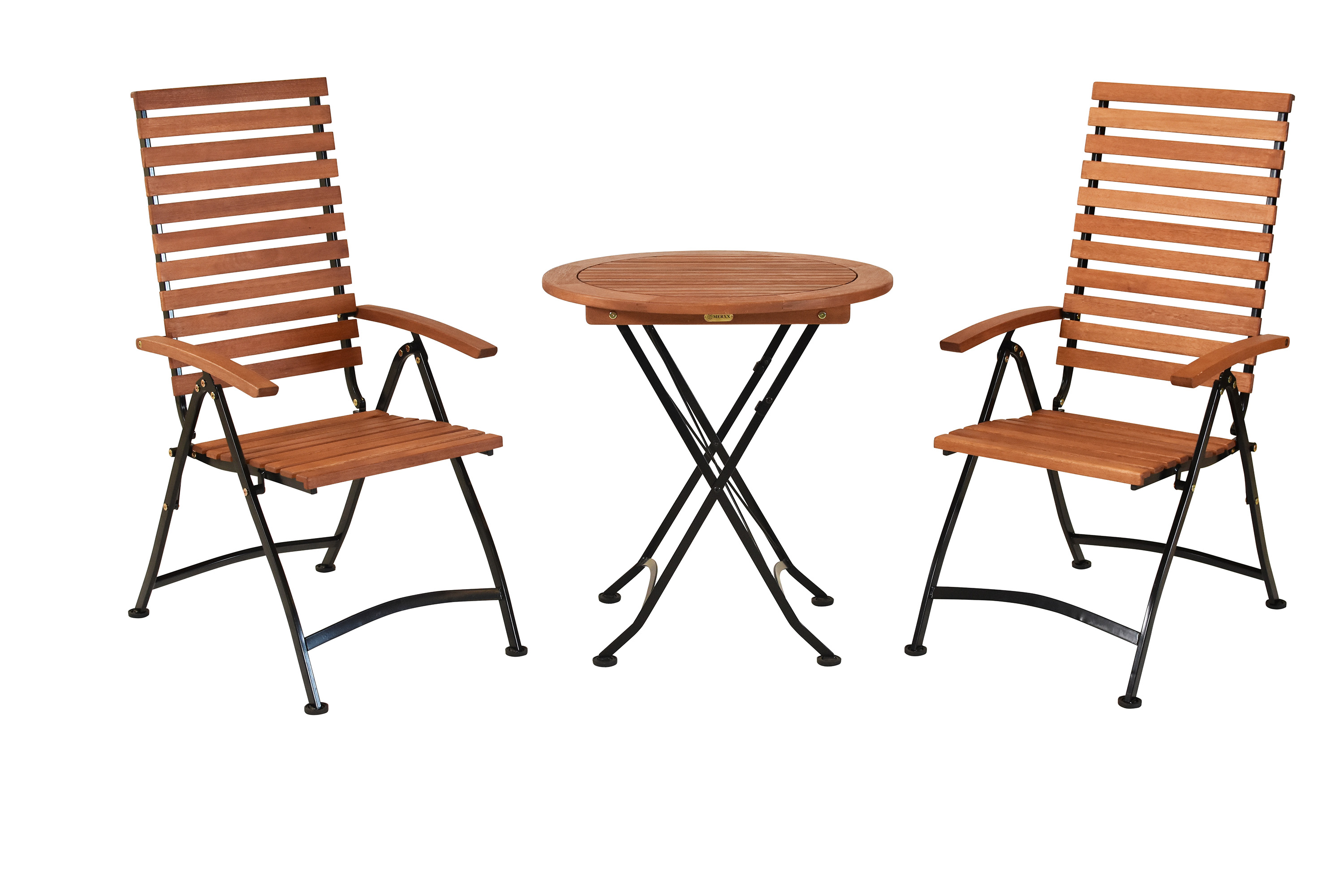 Schlossgarten Set 3tlg., 2 Klappsessel, Tisch rund Ø 70 cm Schlossgarten Set 3tlg., 2 Klappsessel, Tisch rund Ø 70 cm
