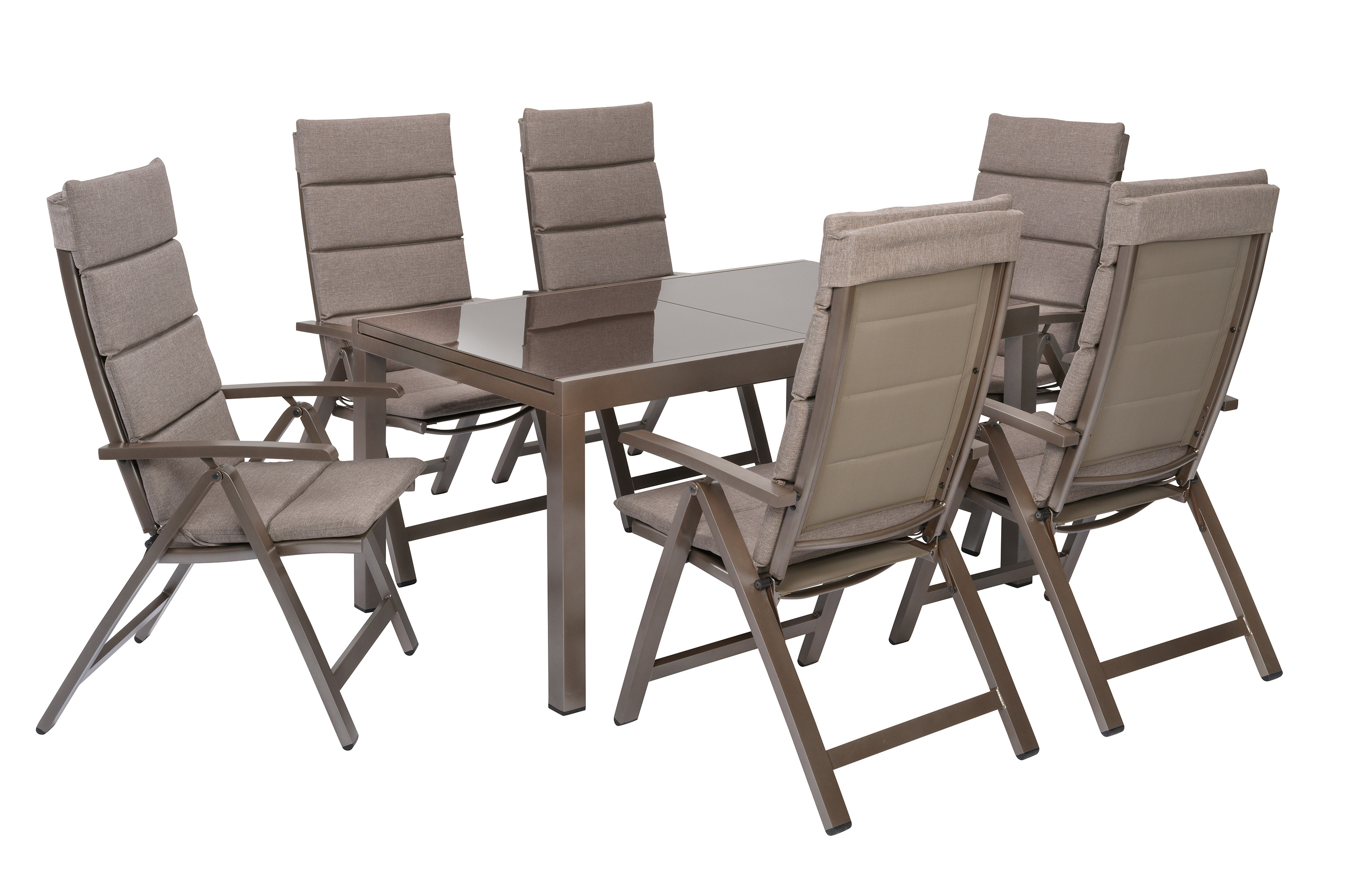 Tinetto Set, 13tlg., Ausziehtisch, 150/220 x 90 cm, inkl. Kissen Tinetto Set, 13tlg., Ausziehtisch, 150/220 x 90 cm, inkl. Kissen