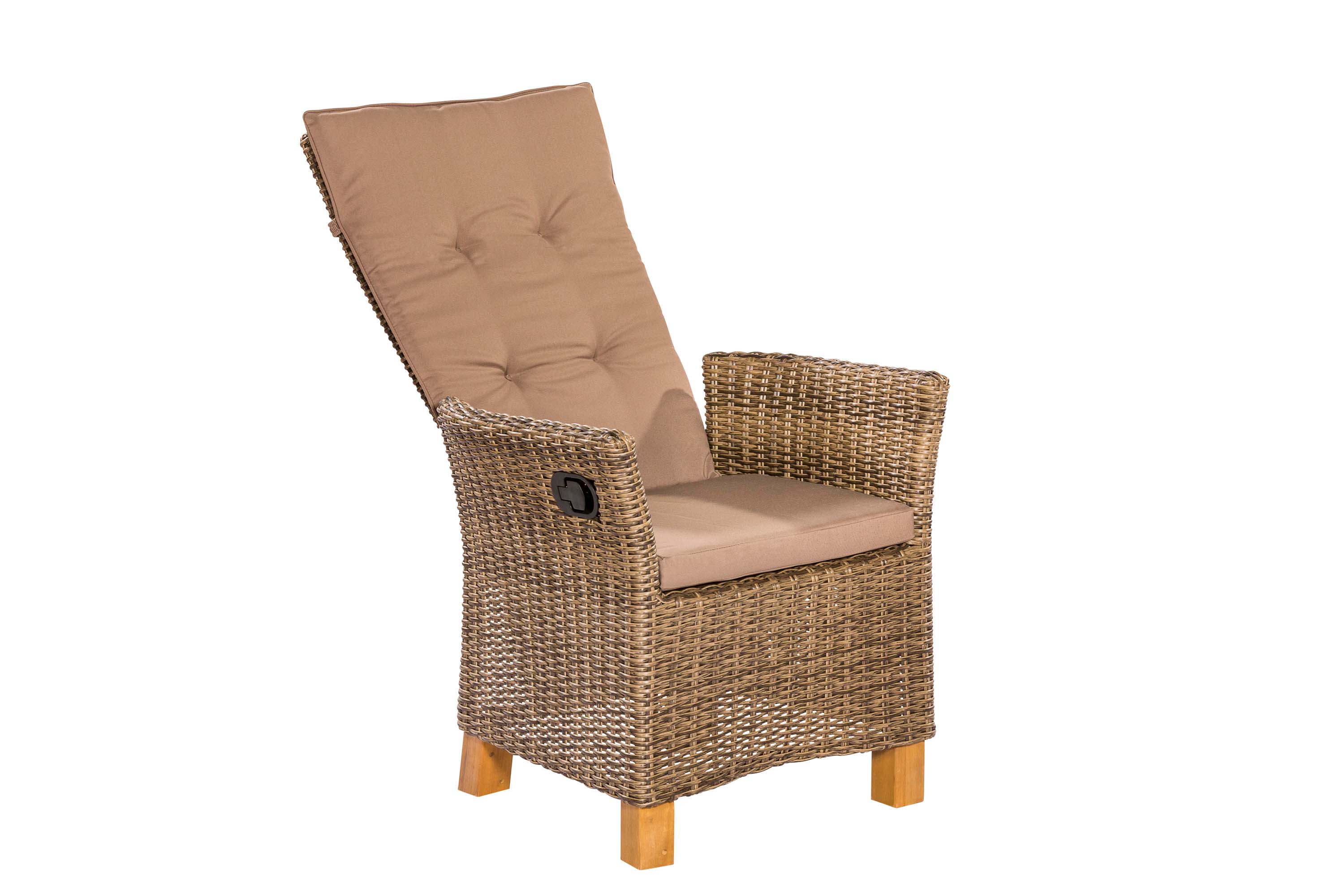 Toskana Sessel 2er Set, Rückenlehne verstellbar, inkl. Kissen