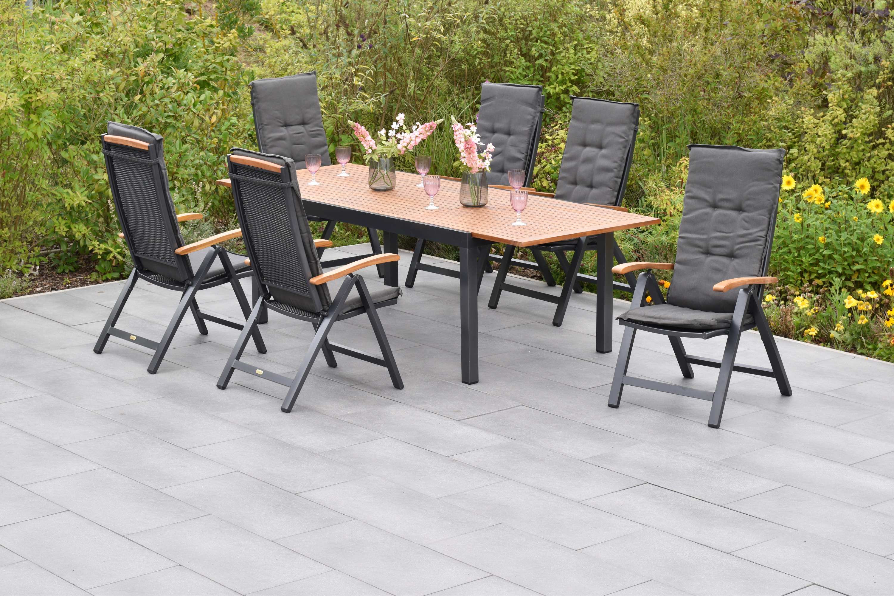 50788-800-2 Tilos Set, 13tlg., Ausziehtisch 180/250 x 100 cm, inkl. Kissen