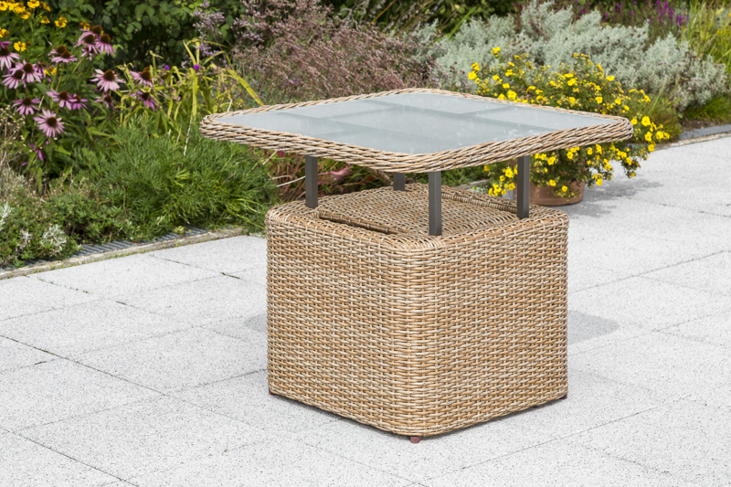 Duplex-Tisch-28495-256-2 Veneto Set, 2tlg., Tisch 72 x 72 cm