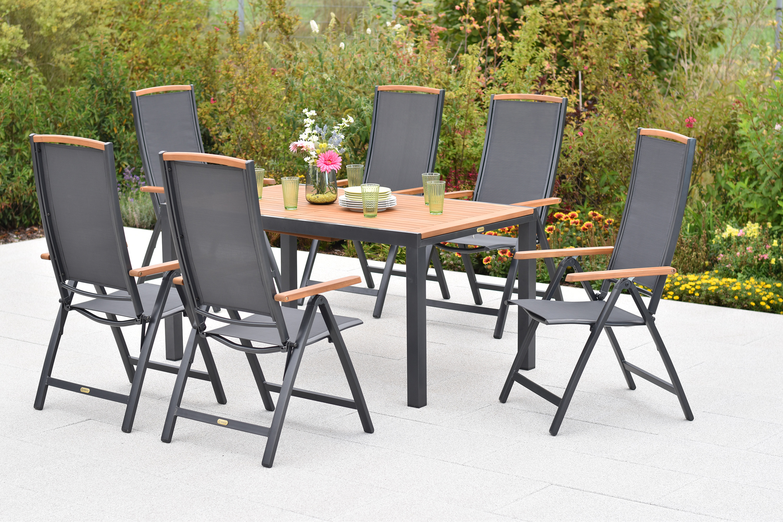 Siena Set, 7tlg., Ausziehtisch 150/200 x 90 cm Siena Set, 7tlg., Ausziehtisch 150/200 x 90 cm