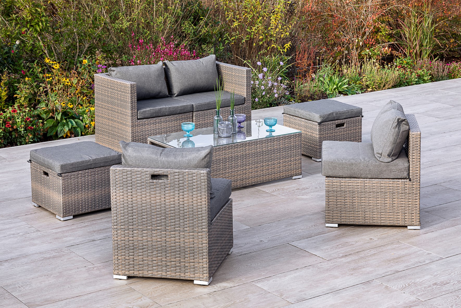 28619-275-8 Agira Set Tisch, 110 x 55 cm, inkl. Kissen