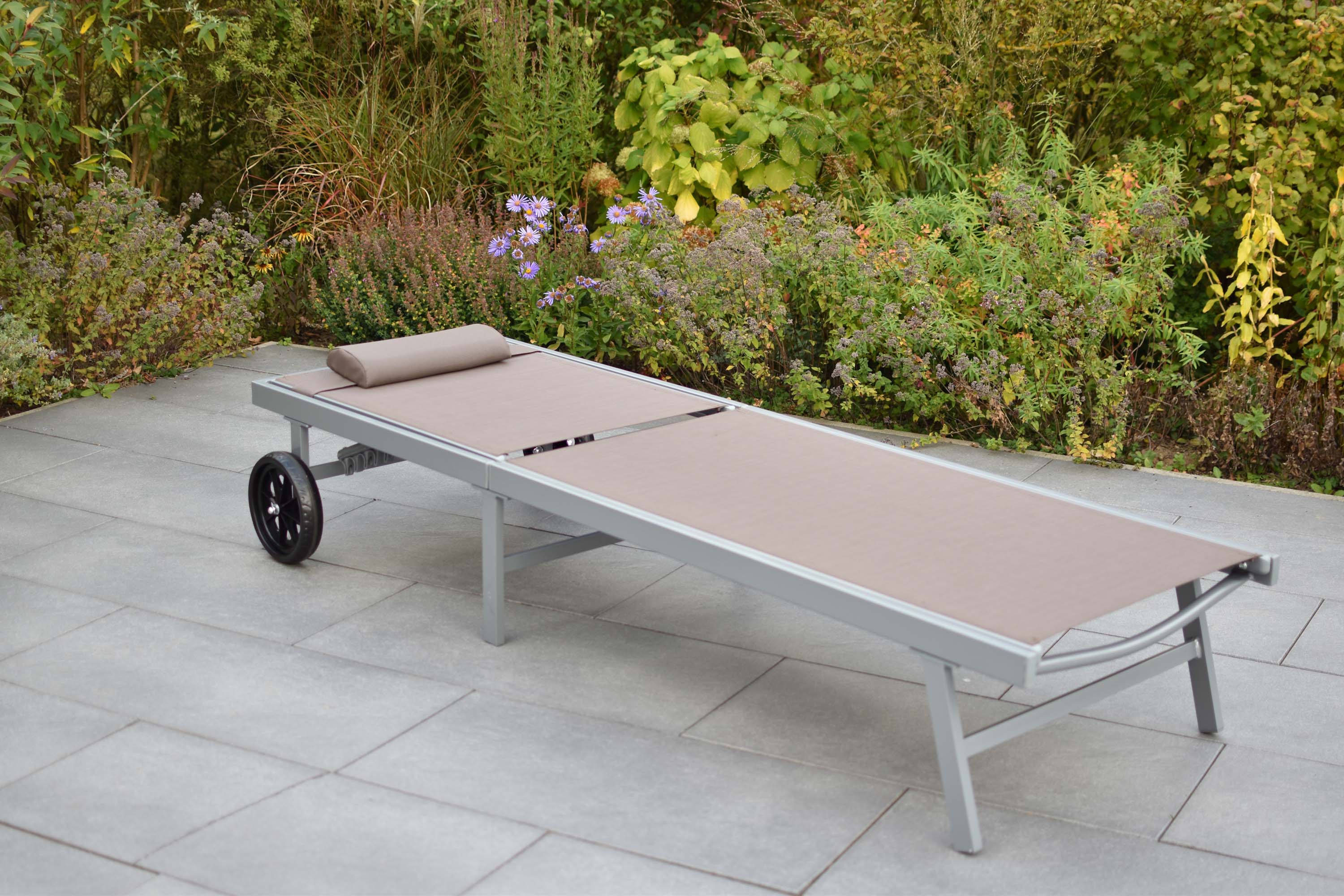 Tessin Liege, inkl. Kopfkissen, taupe