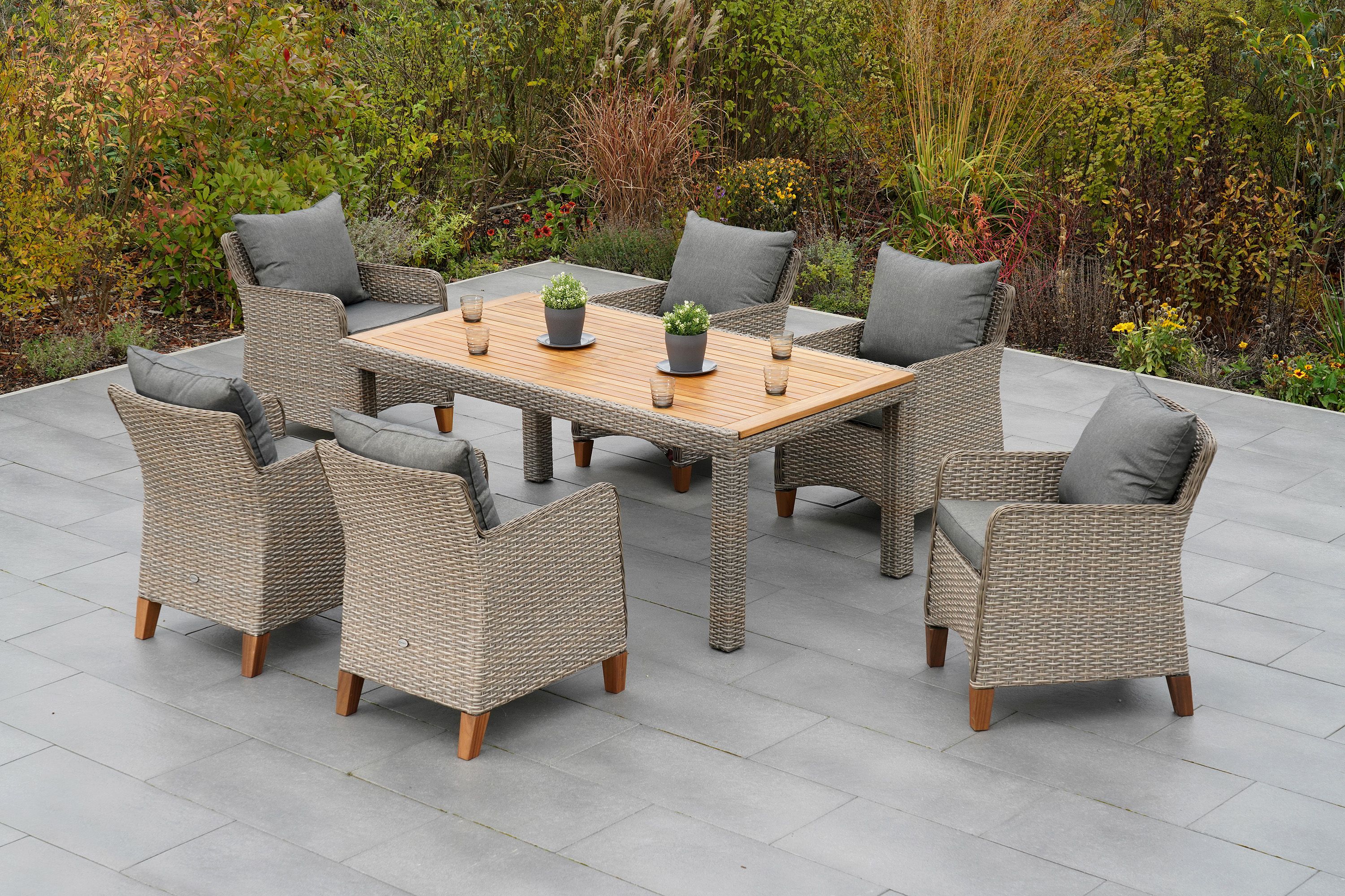 Avellino Set 7tlg. Ausziehtisch 180/240 x 100 cm