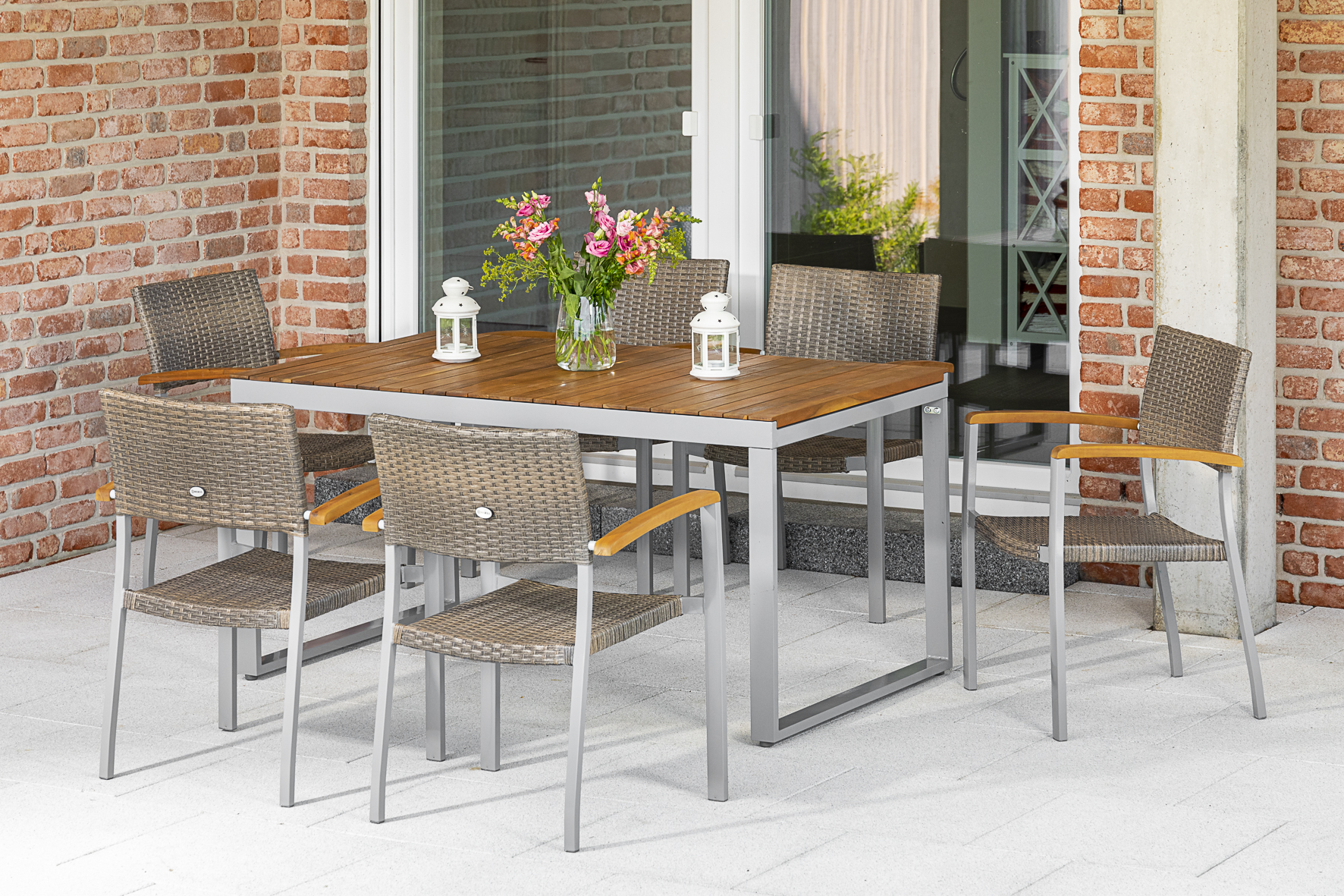 50384-258-3 Silano Set, 7tlg., Ausziehtisch 150/200 x 90 cm