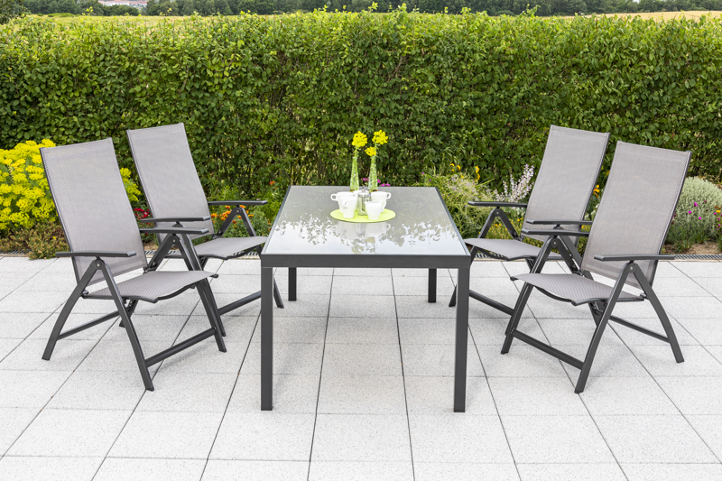 Merxx Vicenza Set 5tlg. Tisch 150x 90 cm