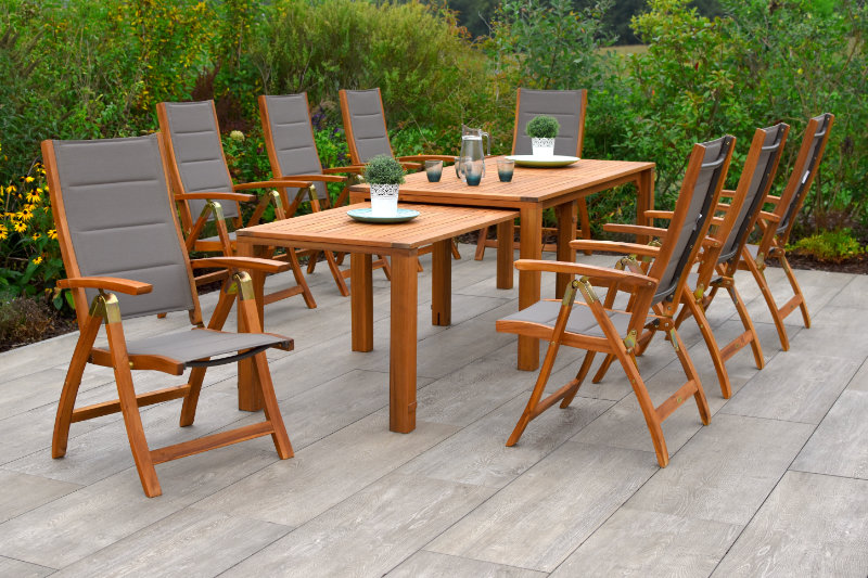 Acapulco Set, 9tlg., Flex-Ausziehtisch 185/370 x 90 cm Acapulco Set, 9tlg., Flex-Ausziehtisch 185/370 x 90 cm