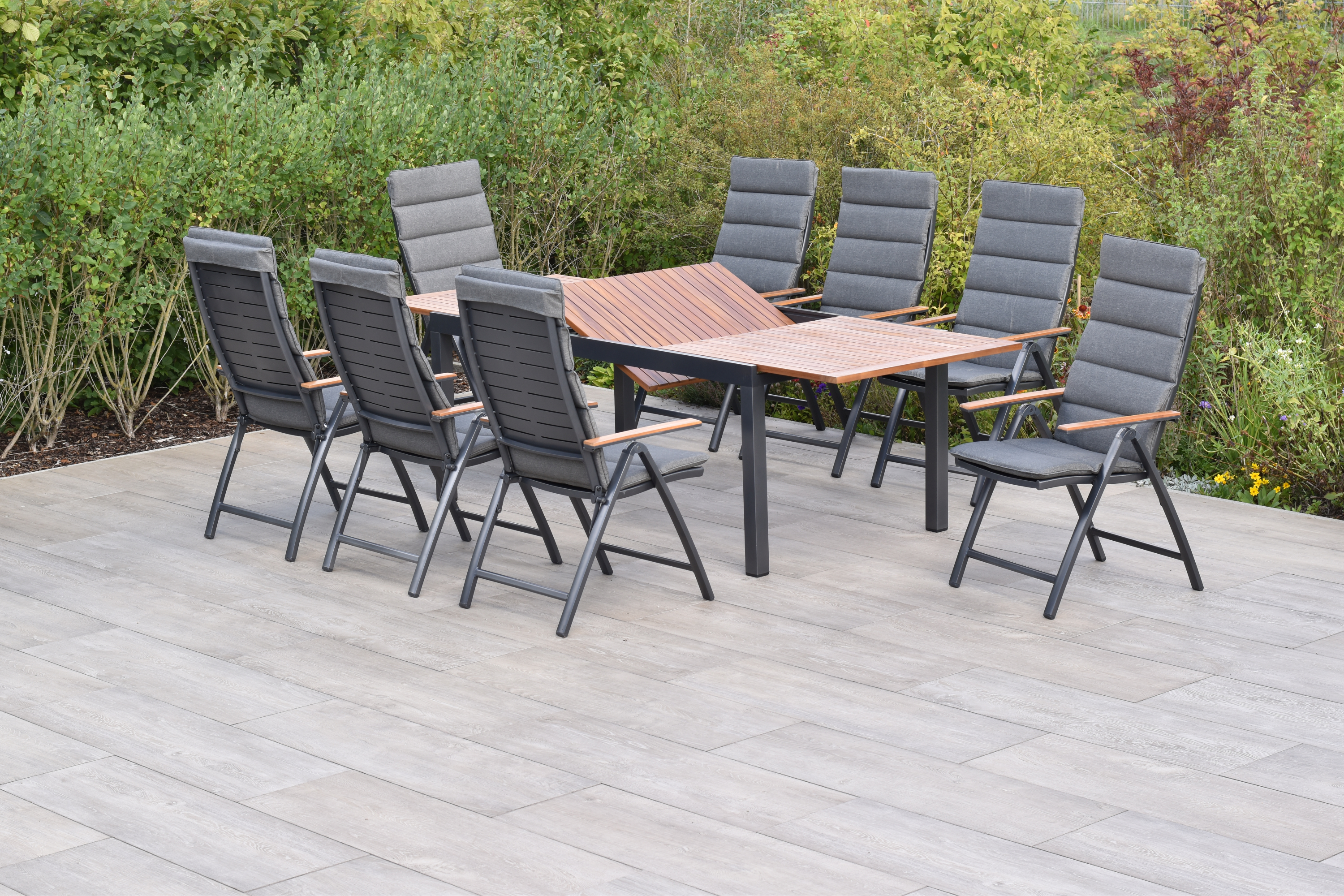 50807-800-2 Tinos Set, 17tlg., Ausziehtisch 180/250 x 100 cm, inkl. Kissen