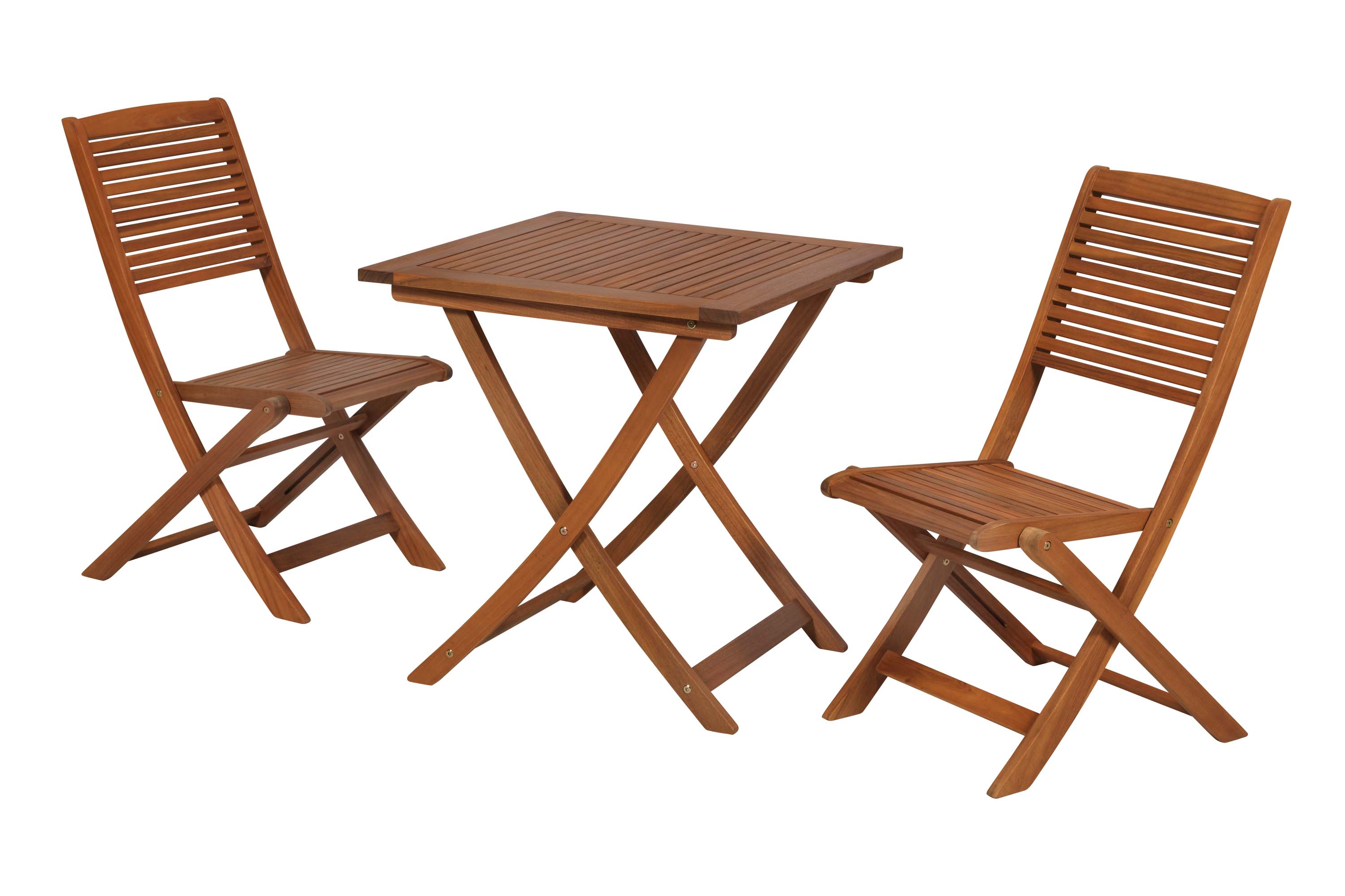 Bali Set 3tlg., 2 Klappstühle, 1 Klapptisch 70 x 70 cm