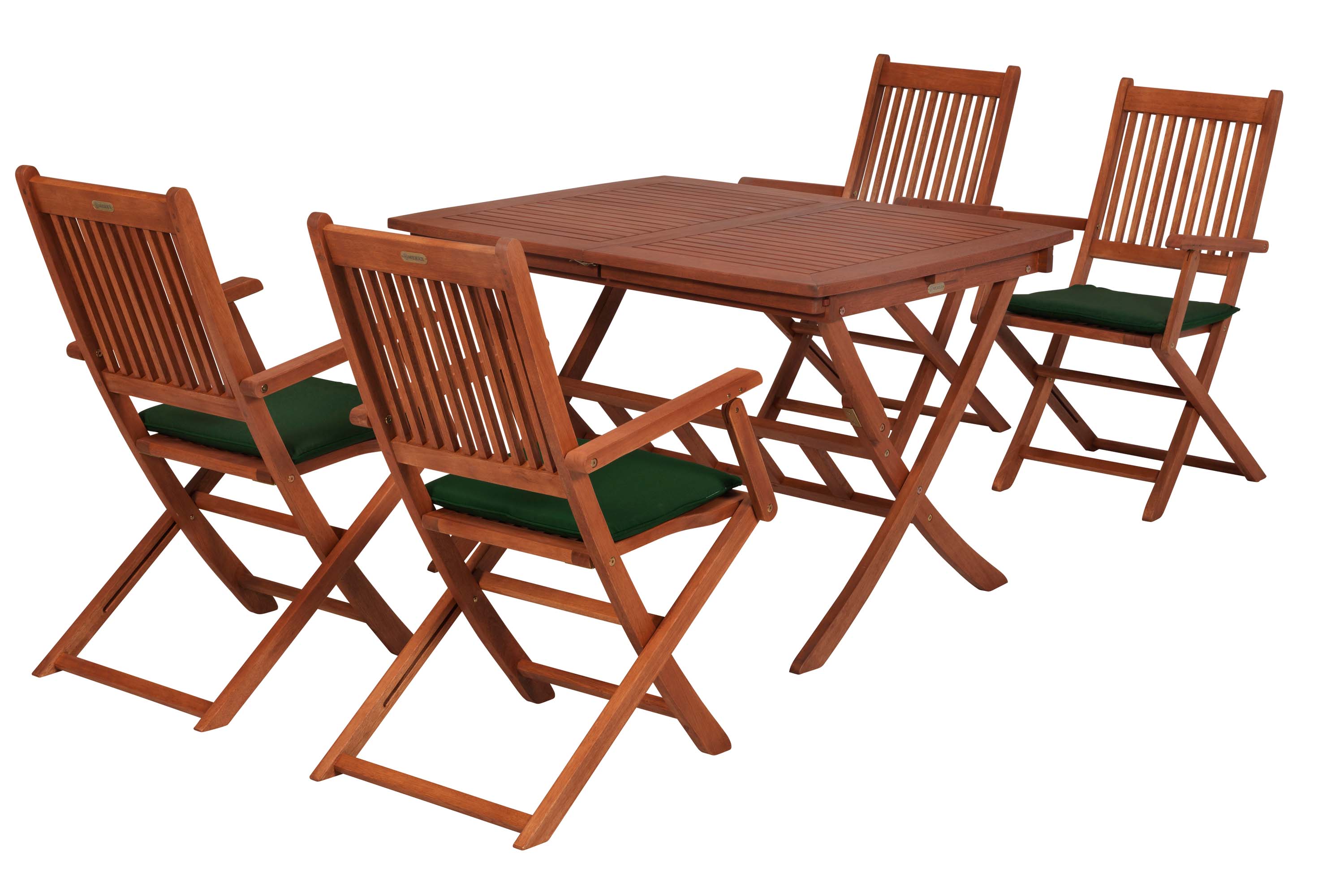 Rio Set 9tlg., 4 Klappsessel, Klappausziehtisch 110/160 x 90 cm, inkl. Kissen Rio Set 9tlg., 4 Klappsessel, Klappausziehtisch 110/160 x 90 cm, inkl. Kissen