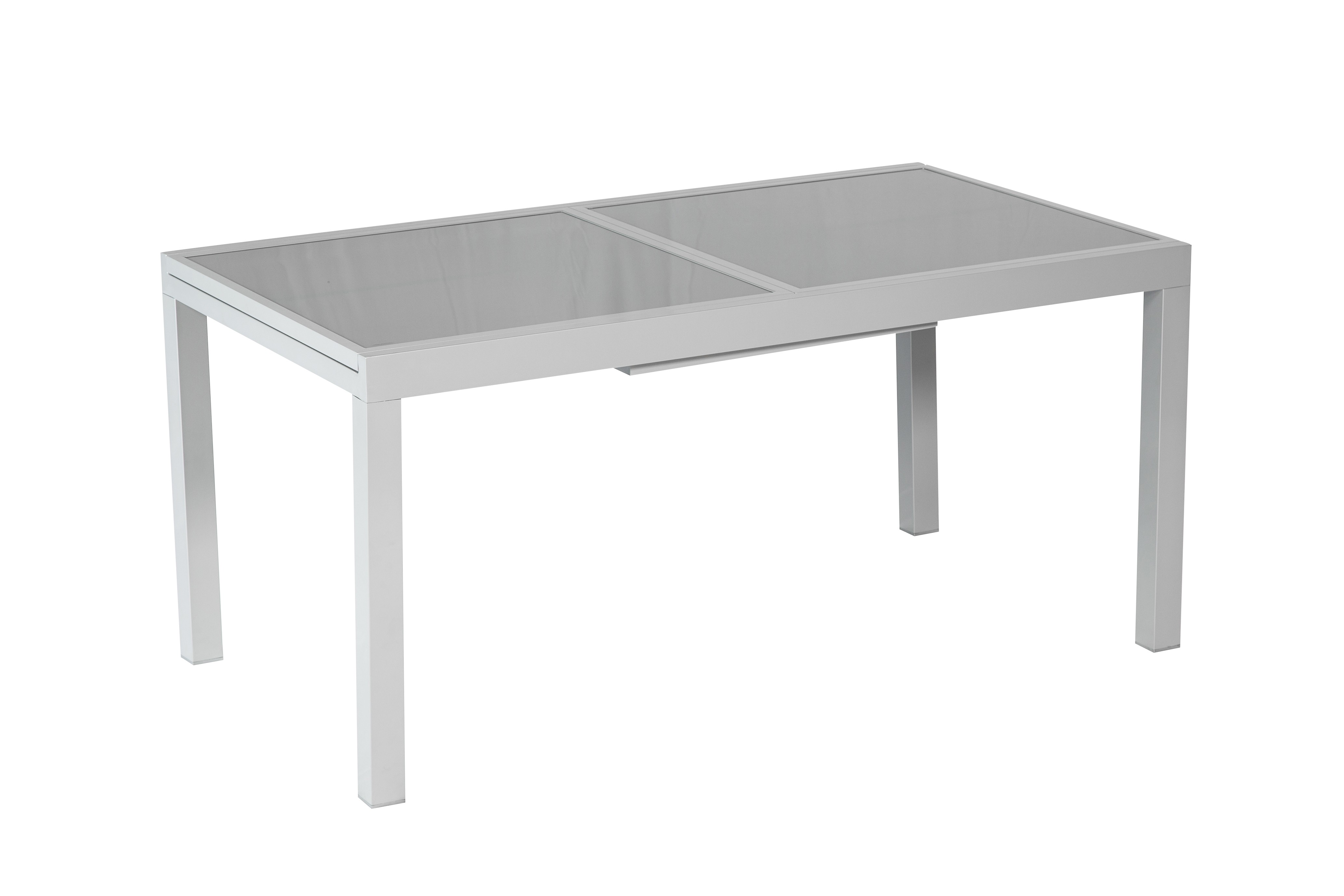 Ausziehtisch 140/200 x 90 cm silber