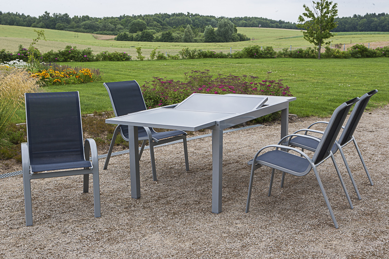 Amalfi-Set-5tlg-marine-4x-26310-313-26451-219-NB-2 Amalfi Set 5tlg., 4 Stapelsessel, Ausziehtisch 160 (220) x 90 cm , marineblau