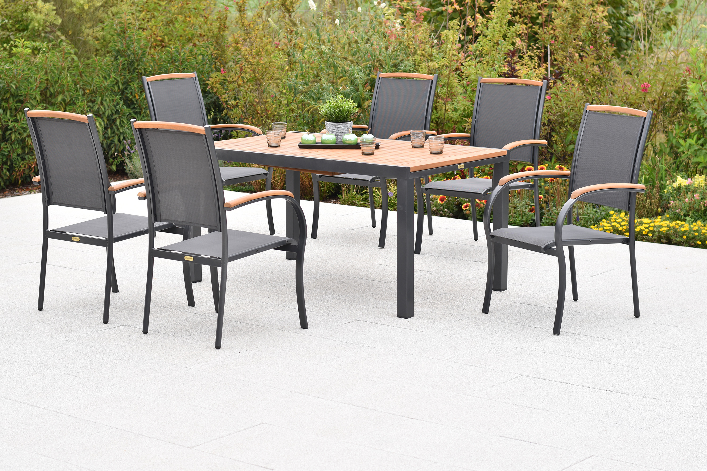 Siena Set, 7tlg., Ausziehtisch 150/200 x 90 cm Siena Set, 7tlg., Ausziehtisch 150/200 x 90 cm